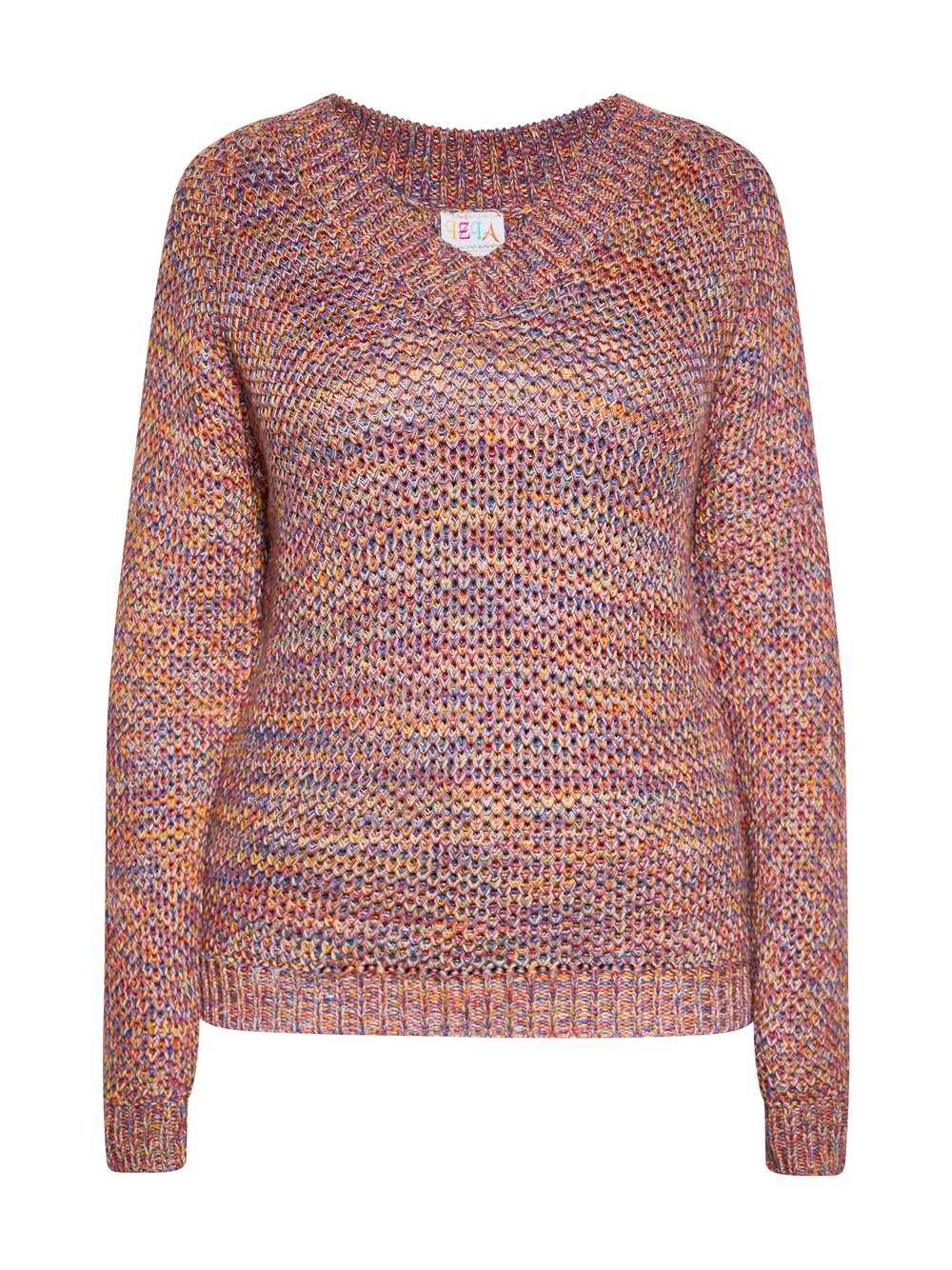 IZIA Strick Pullover Damen Baumwolle mehrfarbig meliert, XS