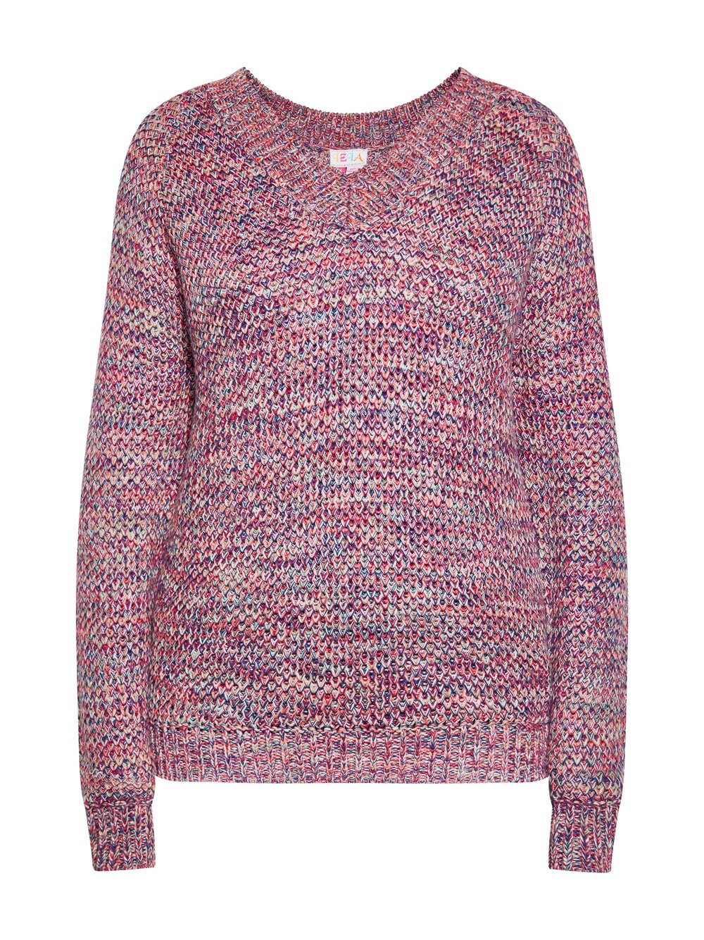 IZIA Strick Pullover Damen Baumwolle rosa meliert, XS