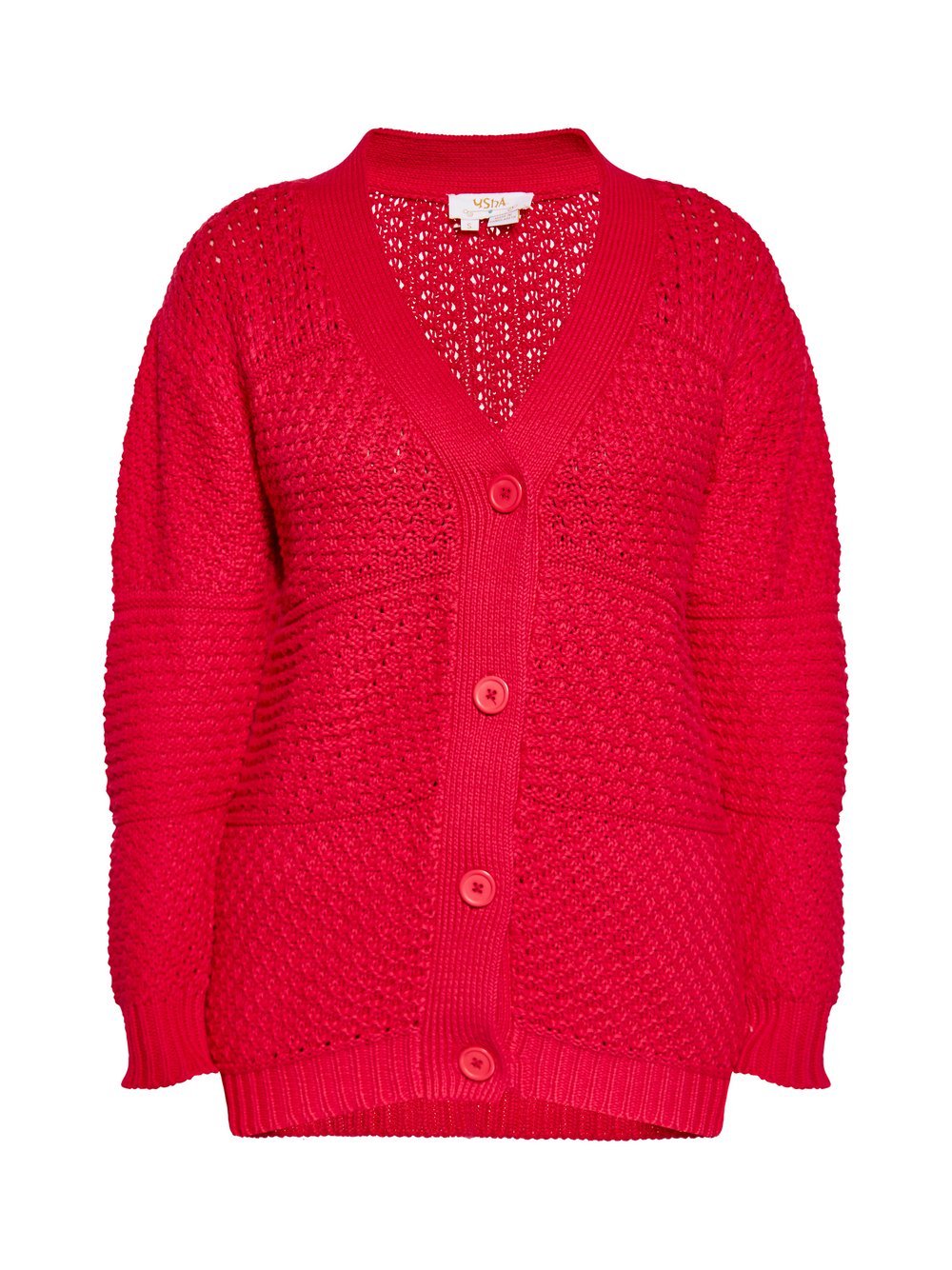 Usha Strickjacke Damen Baumwolle rot, M