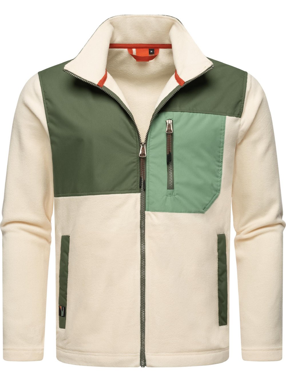 Ragwear Fleecejacke Herren beige gemustert, M