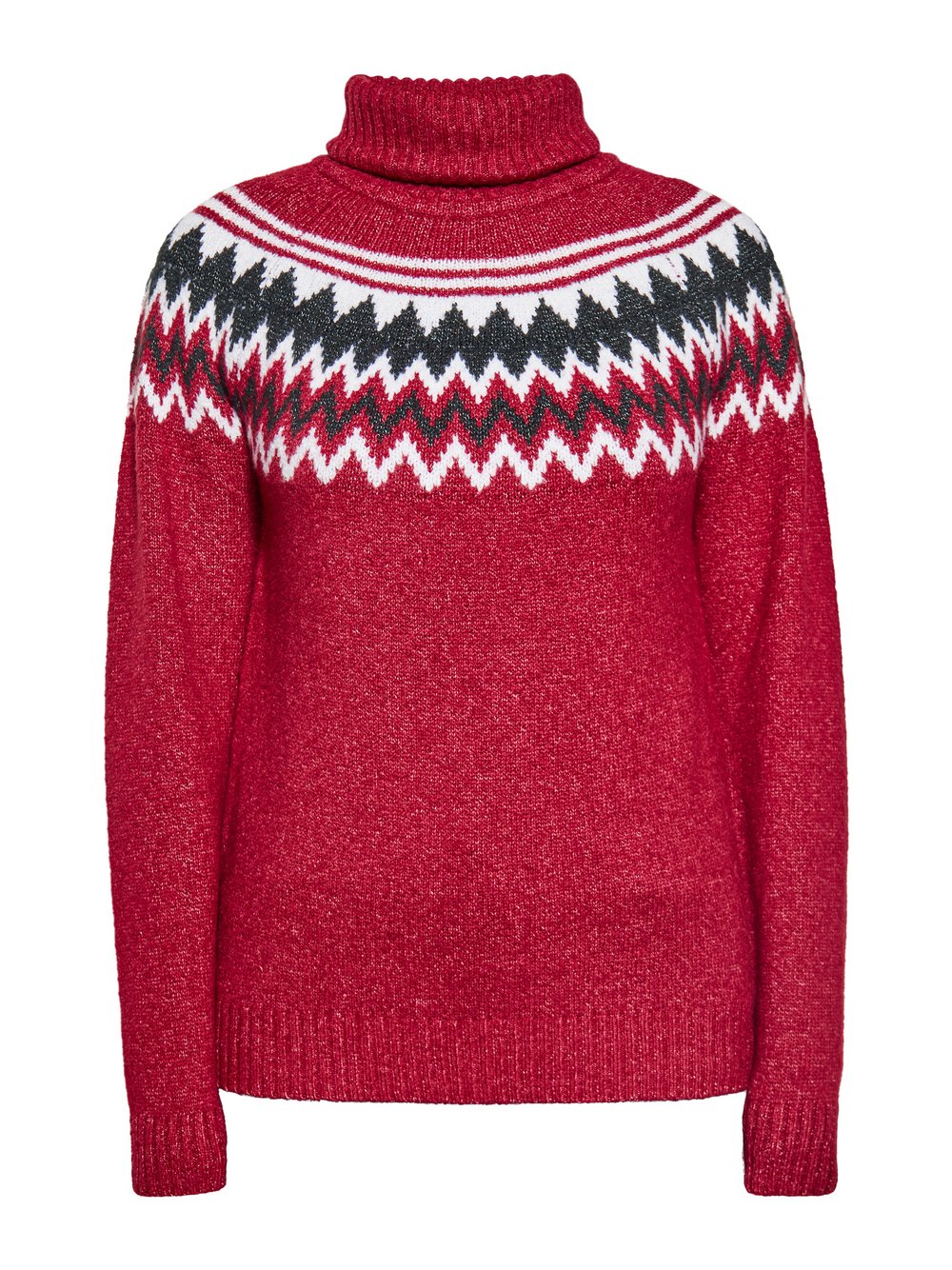 Usha Strickpullover Damen rot gemustert, L