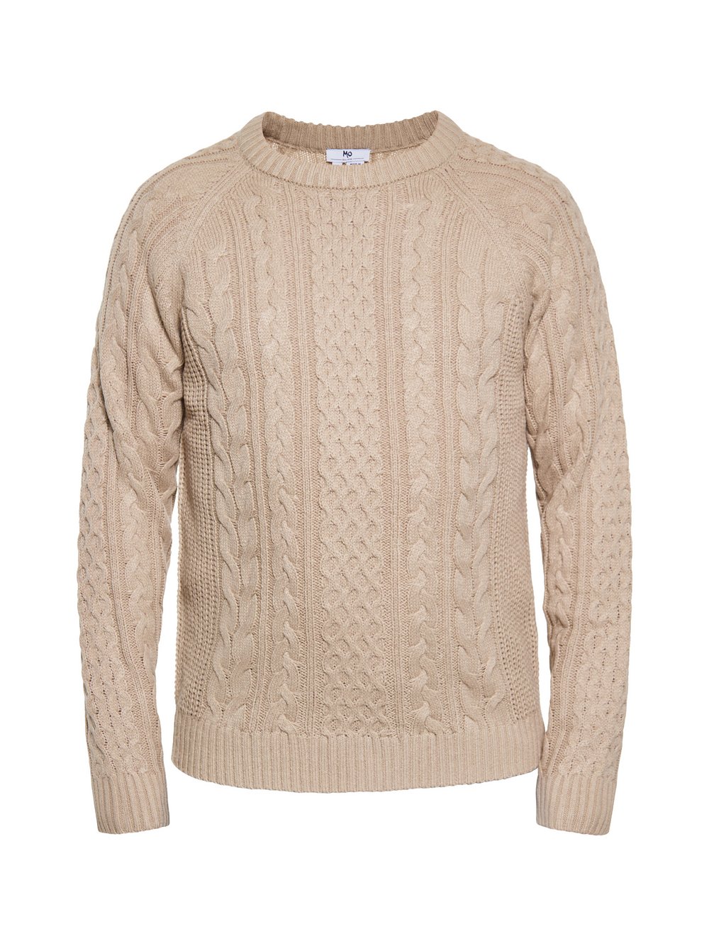 Mo Strick Pullover Herren beige gemustert, XXL