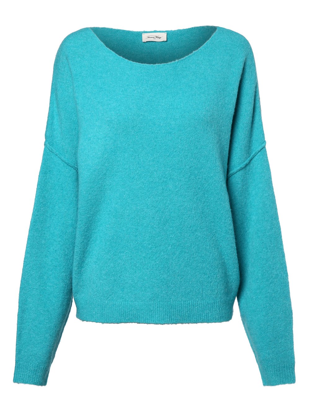 american vintage Pullover Damen Feinstrick blau, M/L