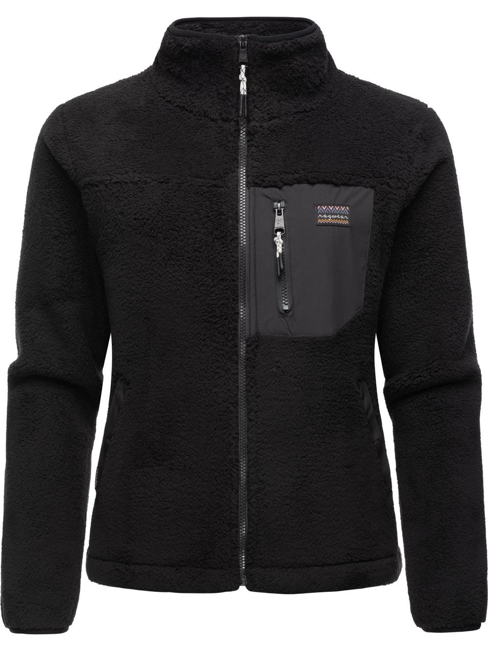 Ragwear Plüschjacke Damen schwarz, 52