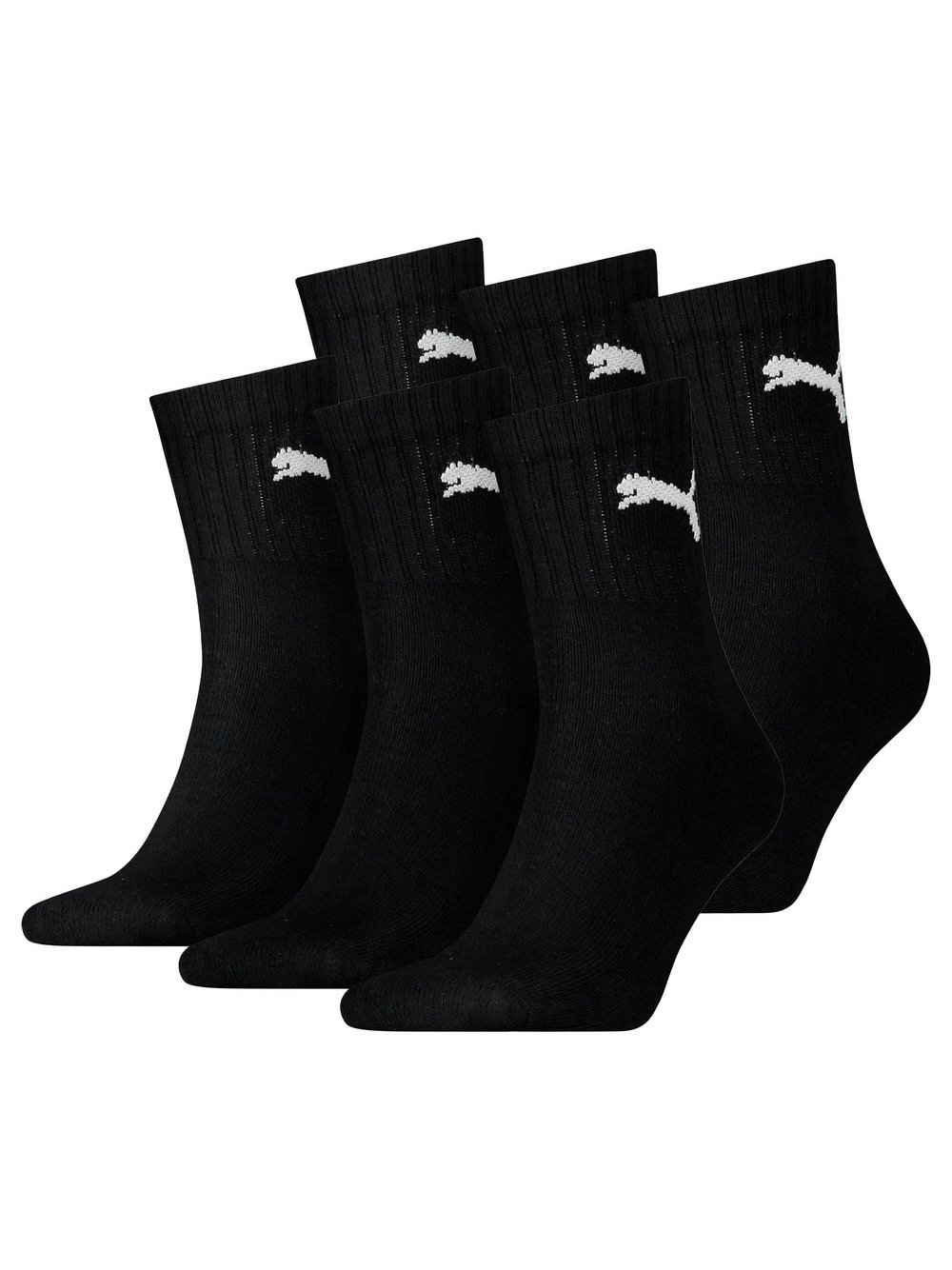 Puma Socken 6er Pack Damen Baumwolle schwarz, 35-38