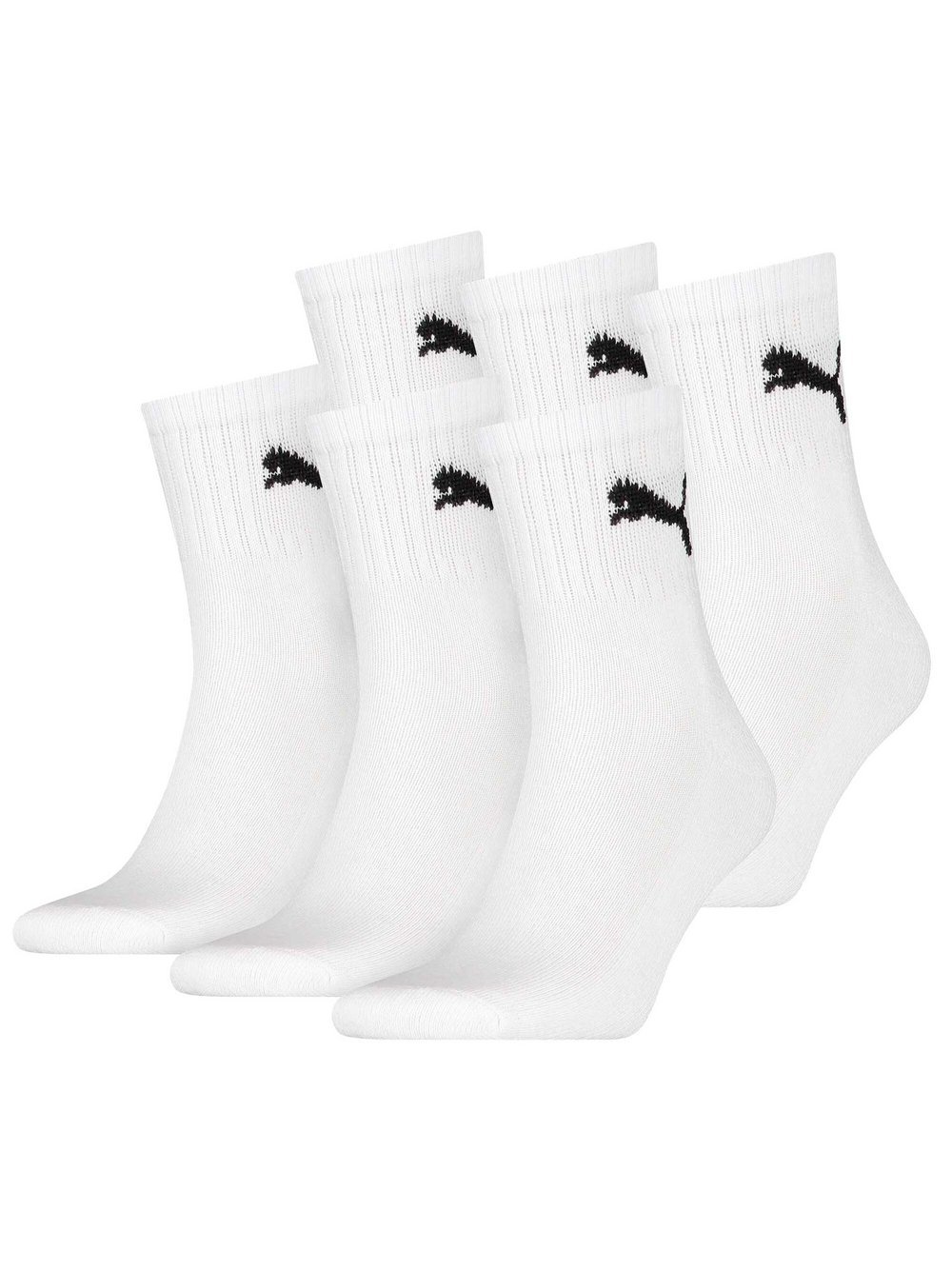 Puma Socken 6er Pack Damen Baumwolle weiß, 47-48