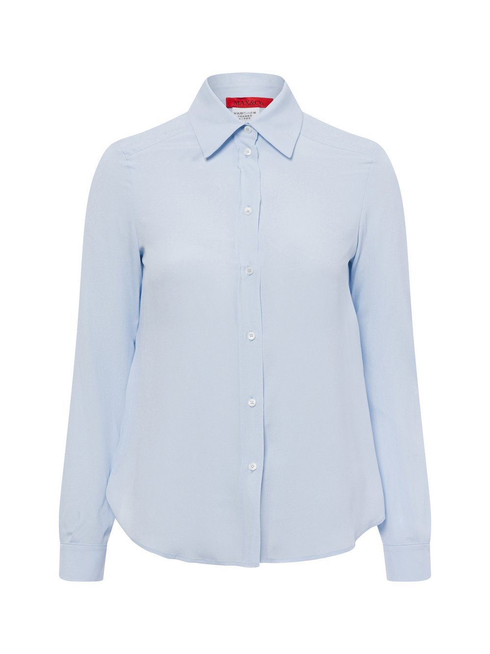 MAX&Co. Bluse mit Seidenanteil Damen blau, 36