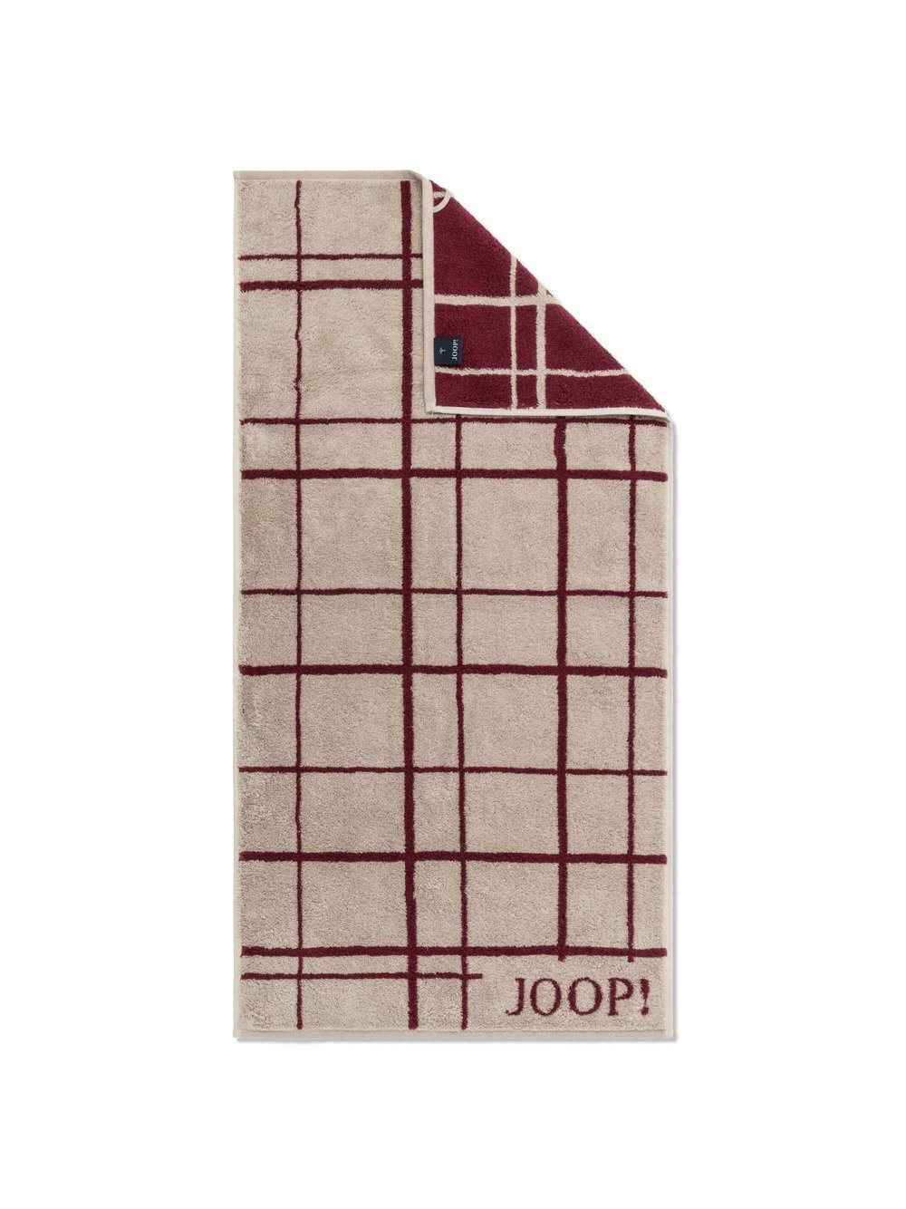 JOOP! Handtuch 1er Pack Damen Baumwolle beige kariert, 8050