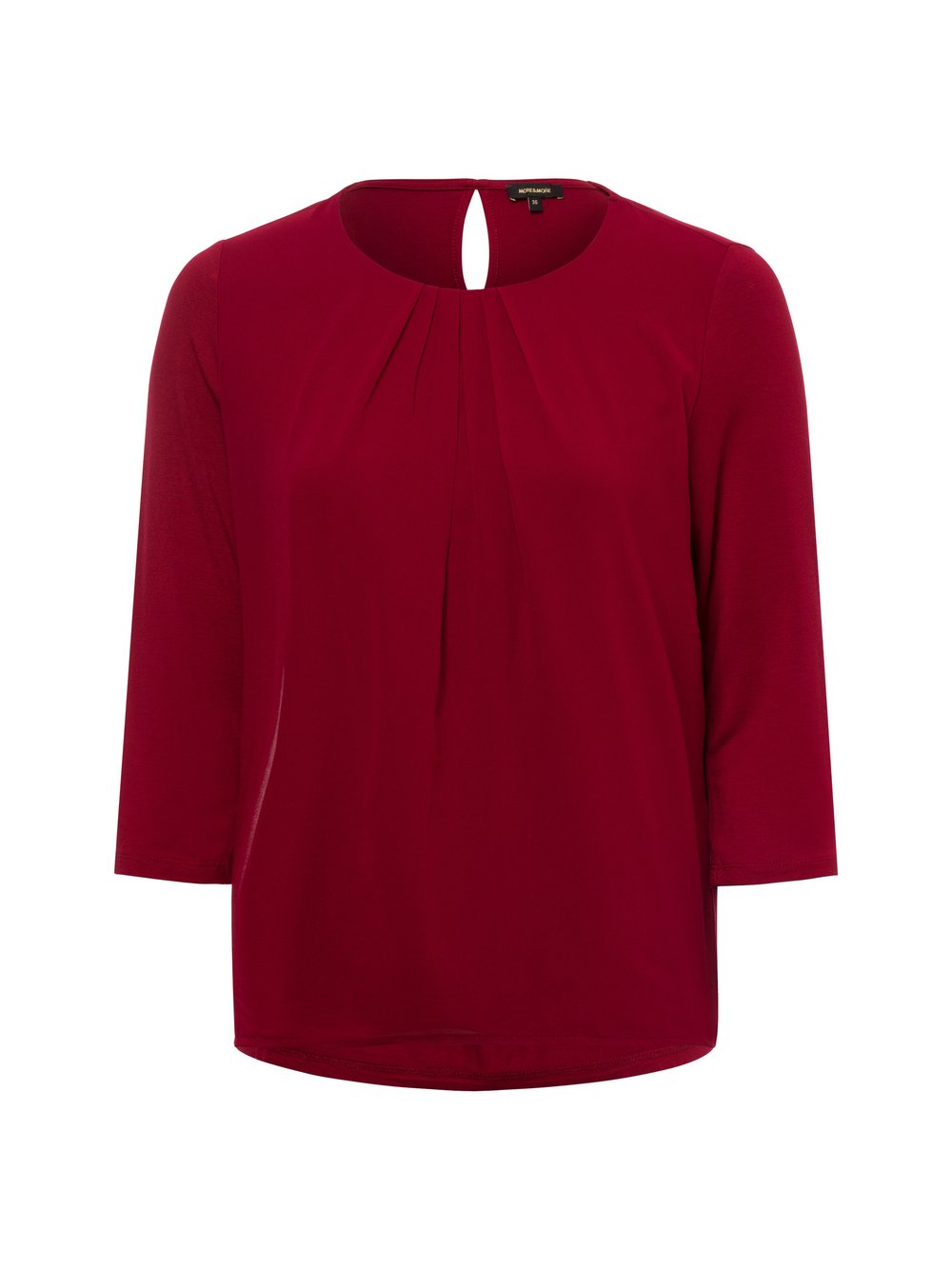 More & More Langarmshirt Damen Viskose rot, 38