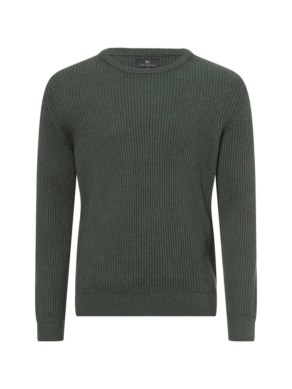 Nils Sundström Strickpullover Herren Baumwolle grün, M