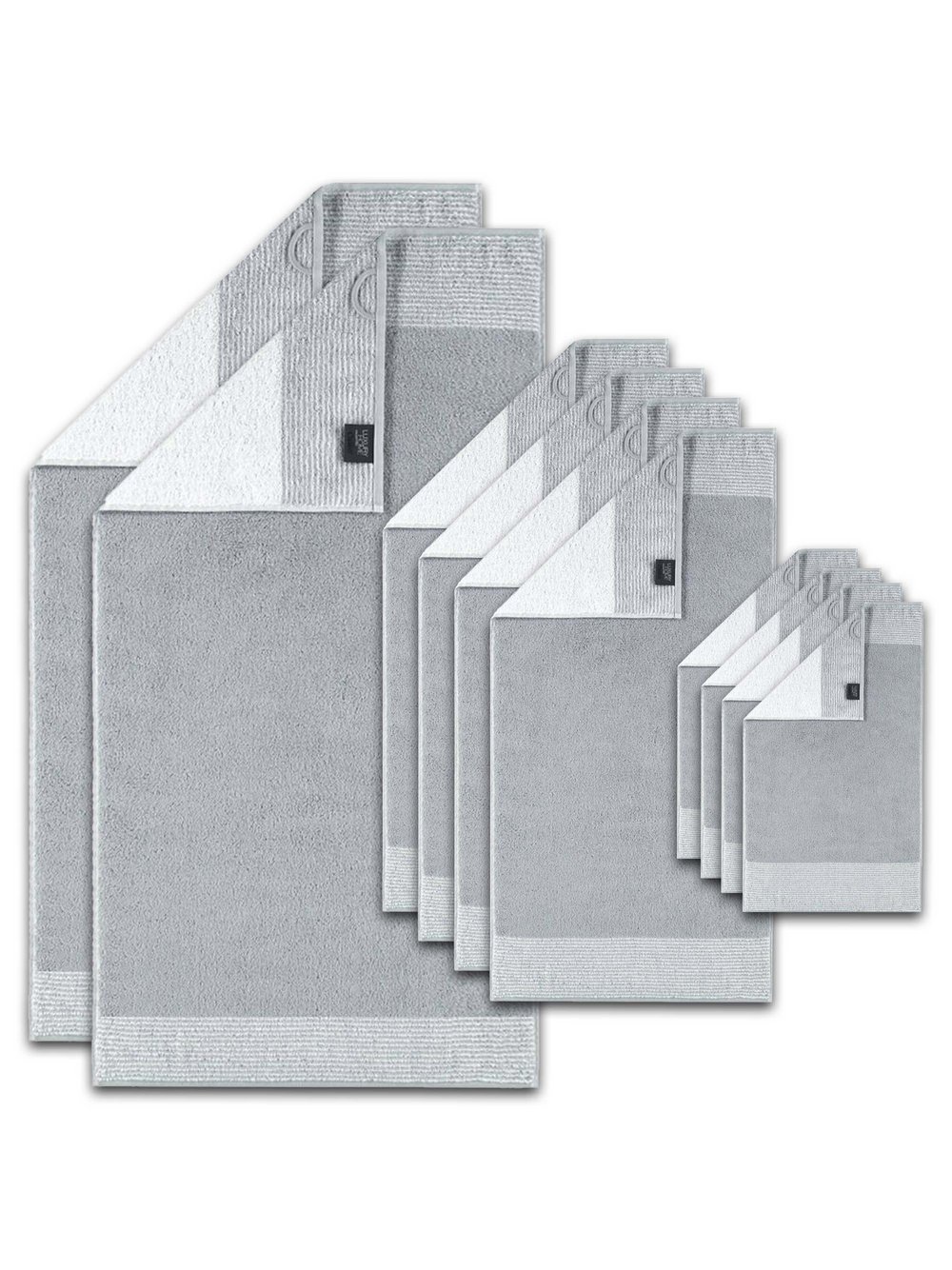 Thumbnail - Cawö Handtuch 1er Pack, 10er Pack Damen Baumwolle grau, 50x100cm