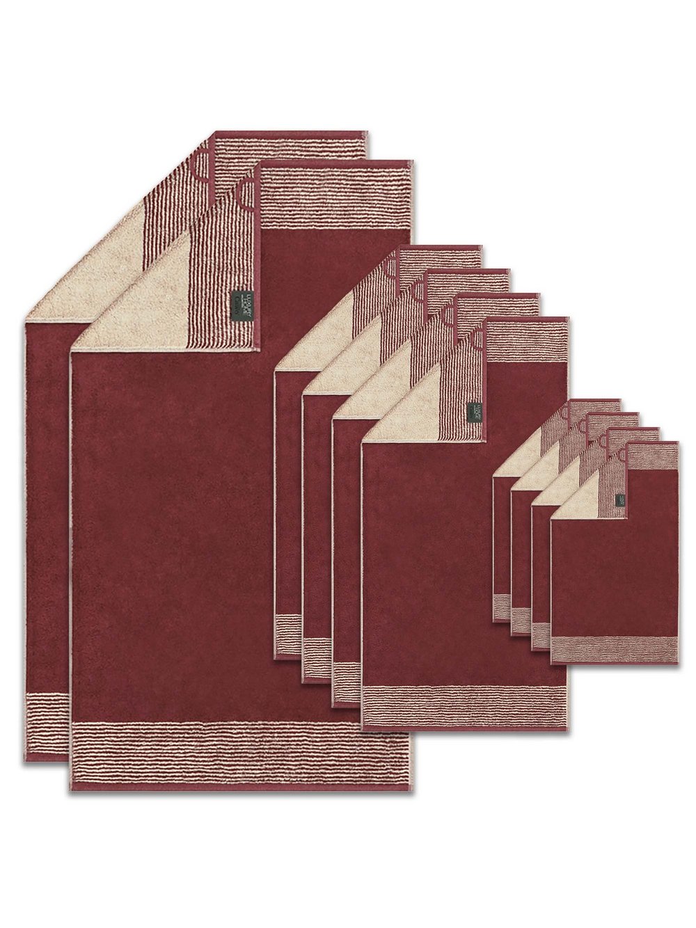 Cawö Handtuch 1er Pack, 10er Pack Damen Baumwolle rot, 50x100cm