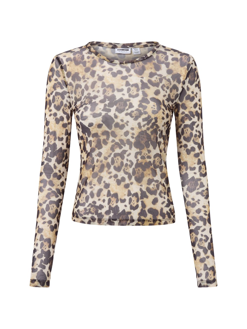 Noisy May Mesh-Langarmshirt Damen mehrfarbig gemustert, M