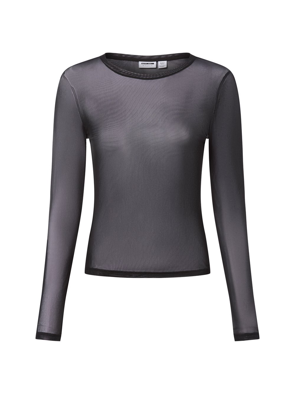 Thumbnail - Noisy May Mesh-Langarmshirt Damen schwarz, M