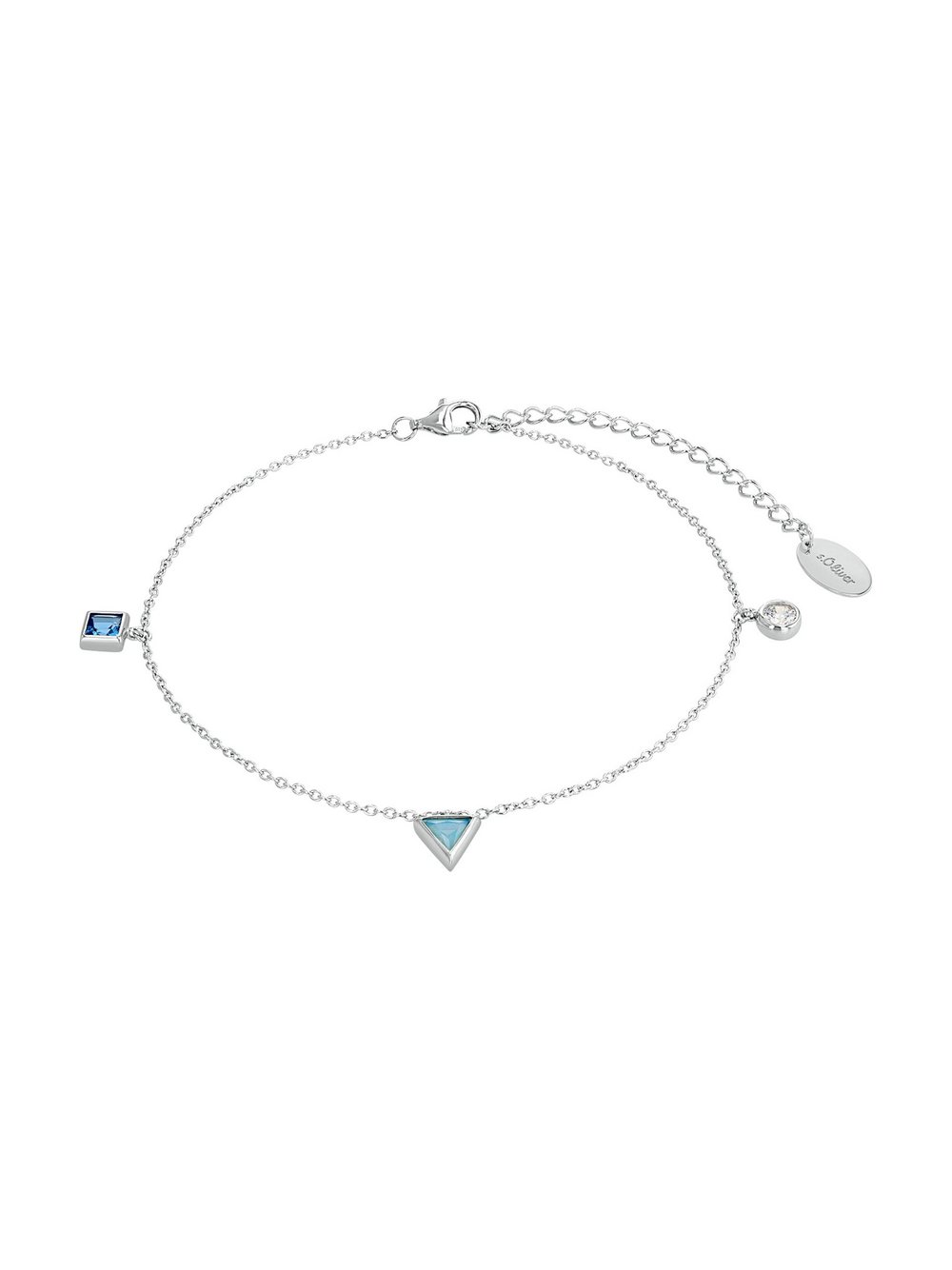 s.Oliver Fußkette Damen Sterlingsilber blau, 27