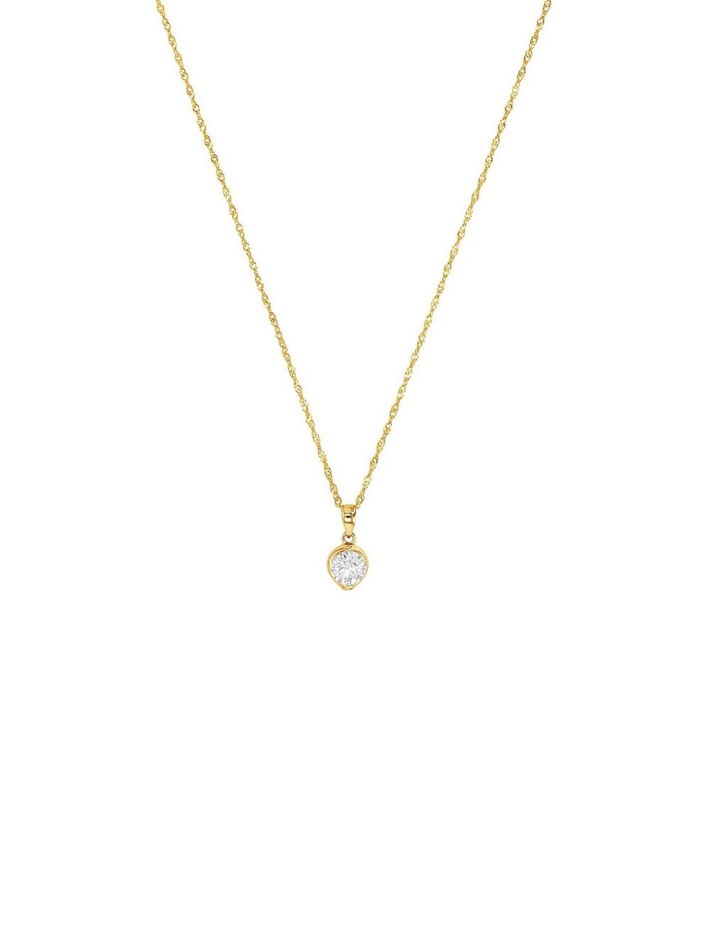 amor Kette mit Anhänger Damen Gelbgold gold, 45