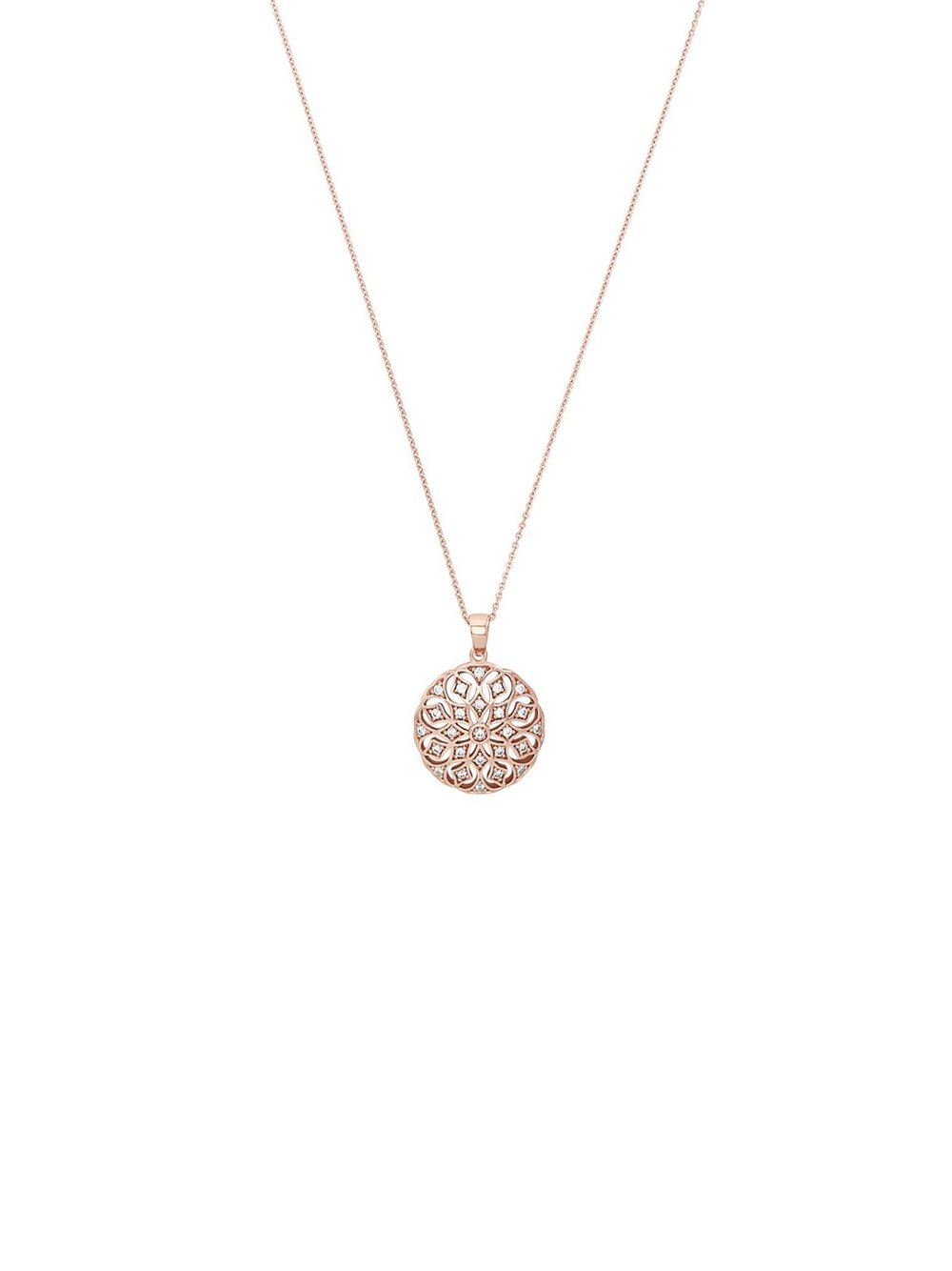 amor Kette mit Anhänger Damen Sterlingsilber roségold, 50