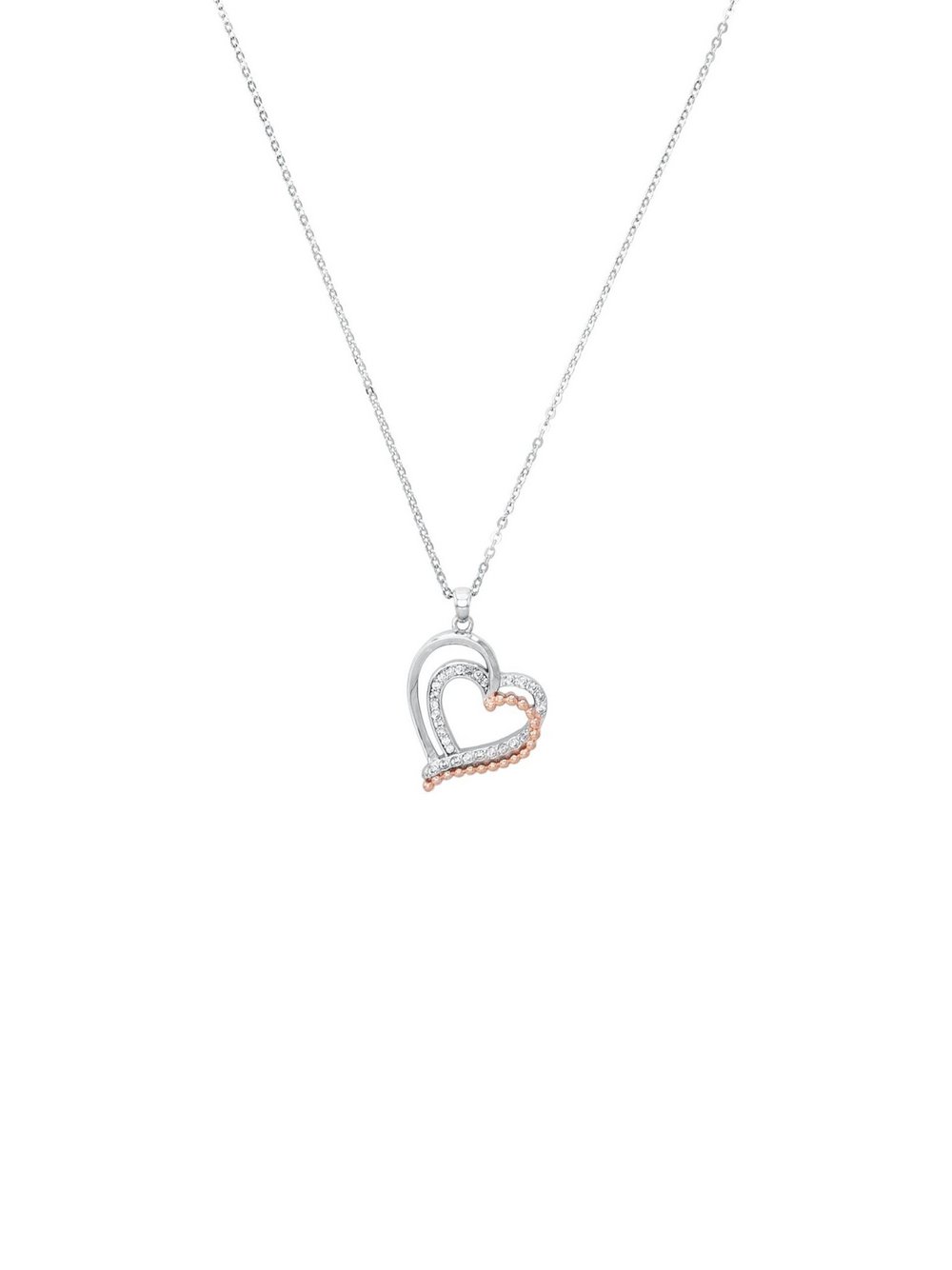 amor Kette mit Anhänger Damen Sterlingsilber mehrfarbig, 45