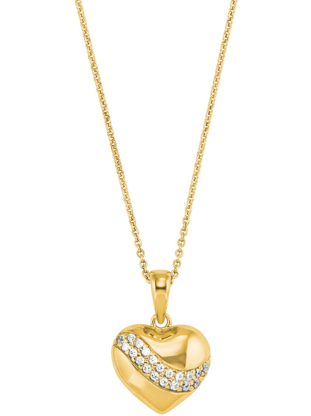 amor Kette mit Anhänger Damen Sterlingsilber gold, 45