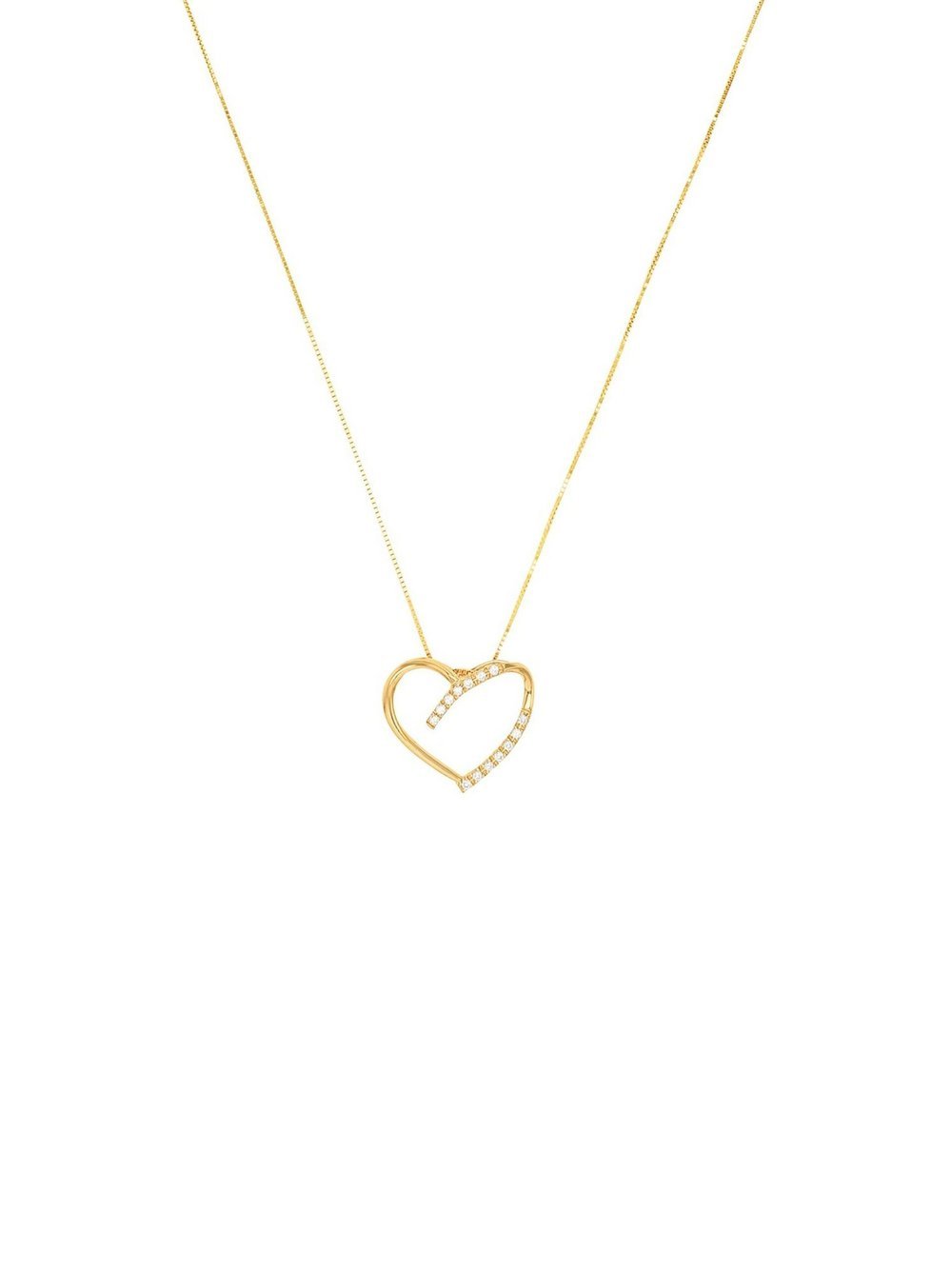 amor Kette mit Anhänger Damen Gelbgold gold, 45