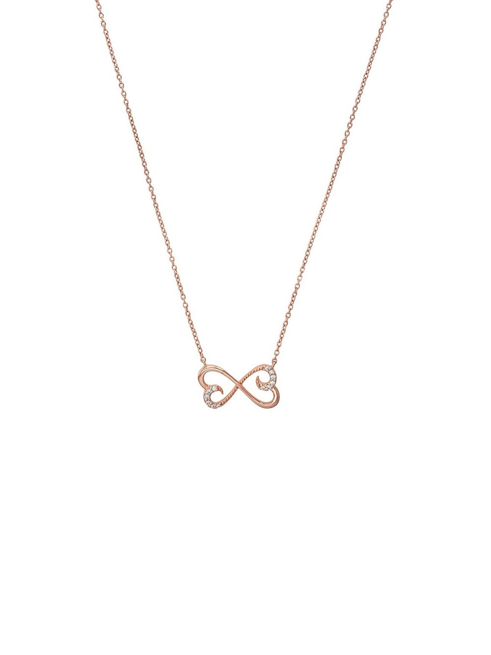 amor Kette mit Anhänger Damen Sterlingsilber roségold, 45