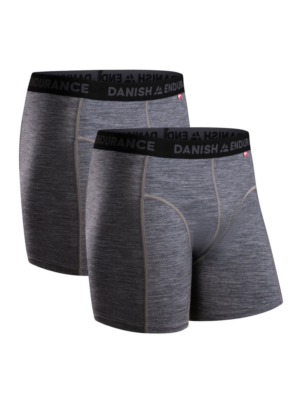 DANISH ENDURANCE Boxershorts Herren Wolle grau meliert, L