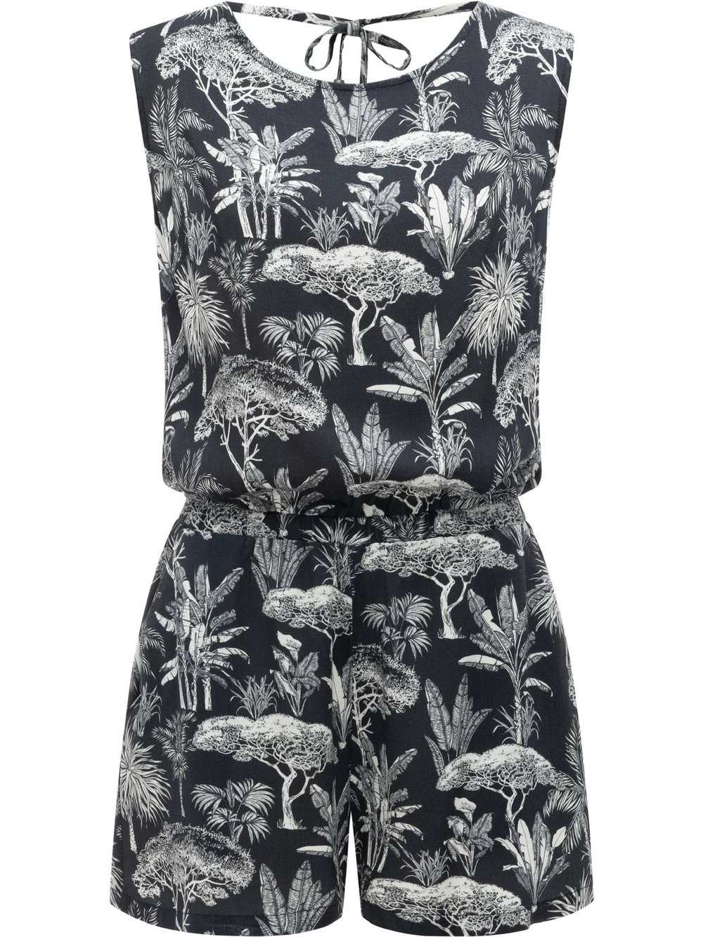 Ragwear Jumpsuit Damen Viskose grau gemustert, XXL