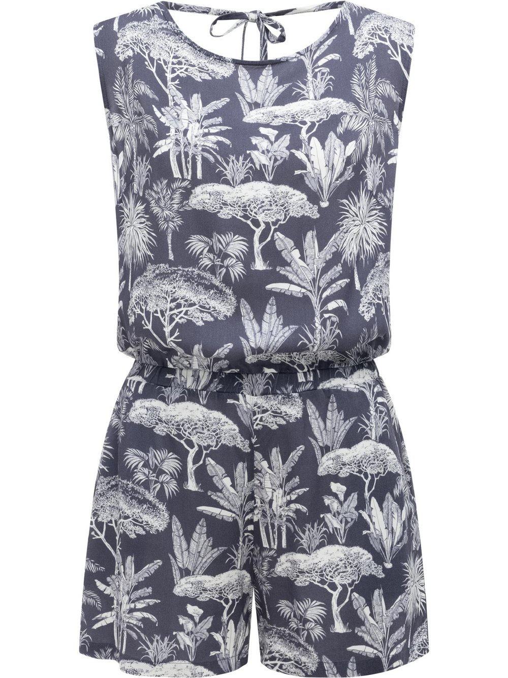 Ragwear Jumpsuit Damen Viskose blau gemustert, L