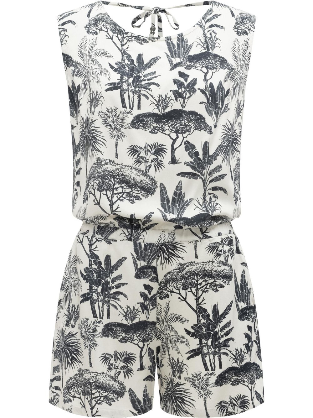 Ragwear Jumpsuit Damen Viskose beige gemustert, L