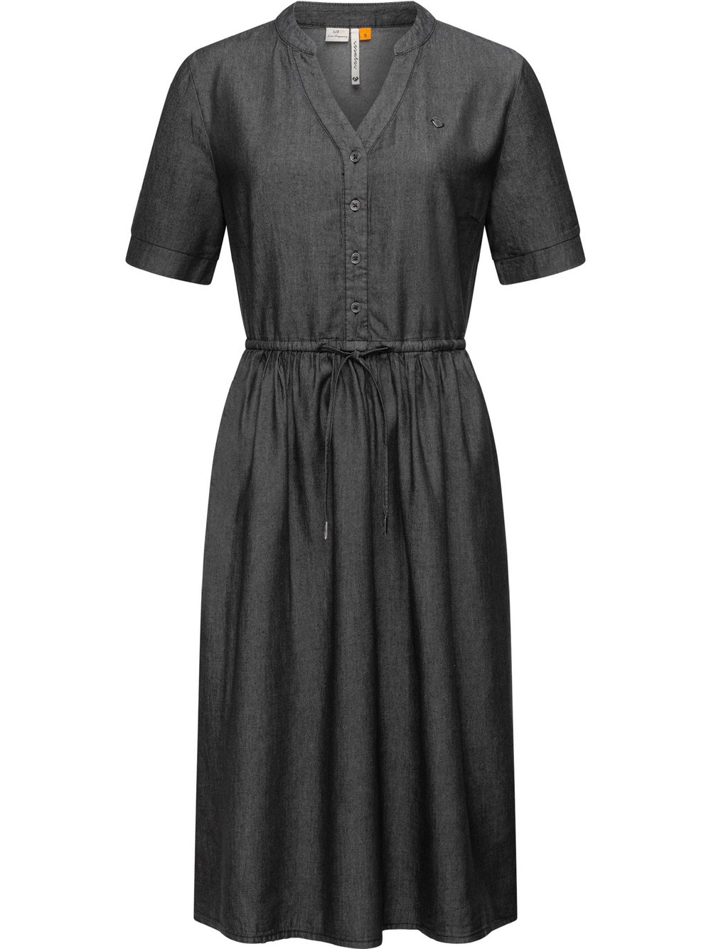 Ragwear Shirtkleid Damen Baumwolle schwarz meliert, XS