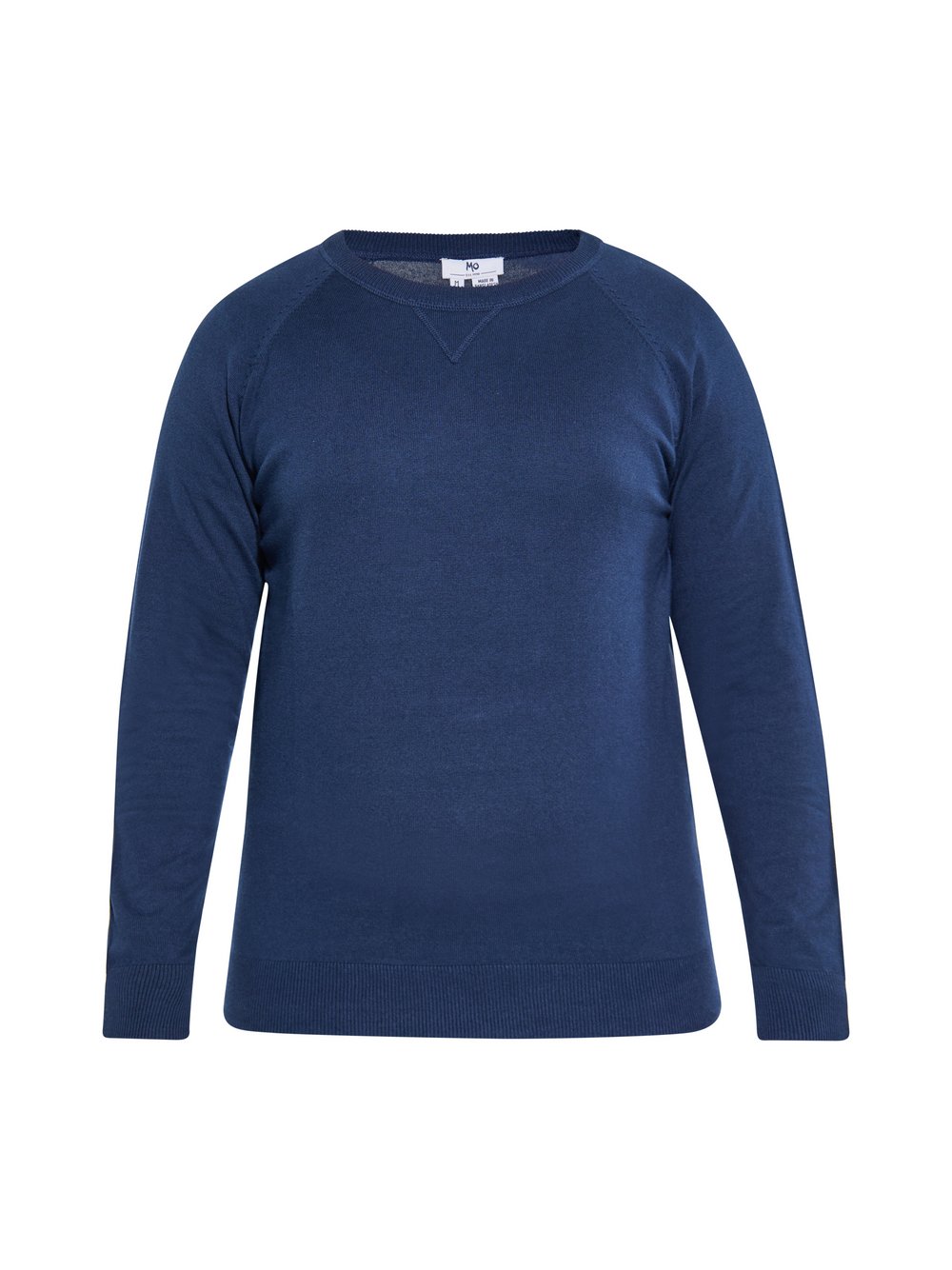 Mo Pullover Herren Baumwolle blau, XL