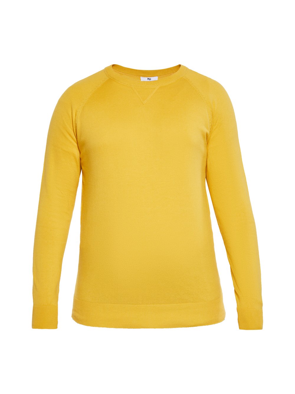 Mo Pullover Herren Baumwolle gelb, S