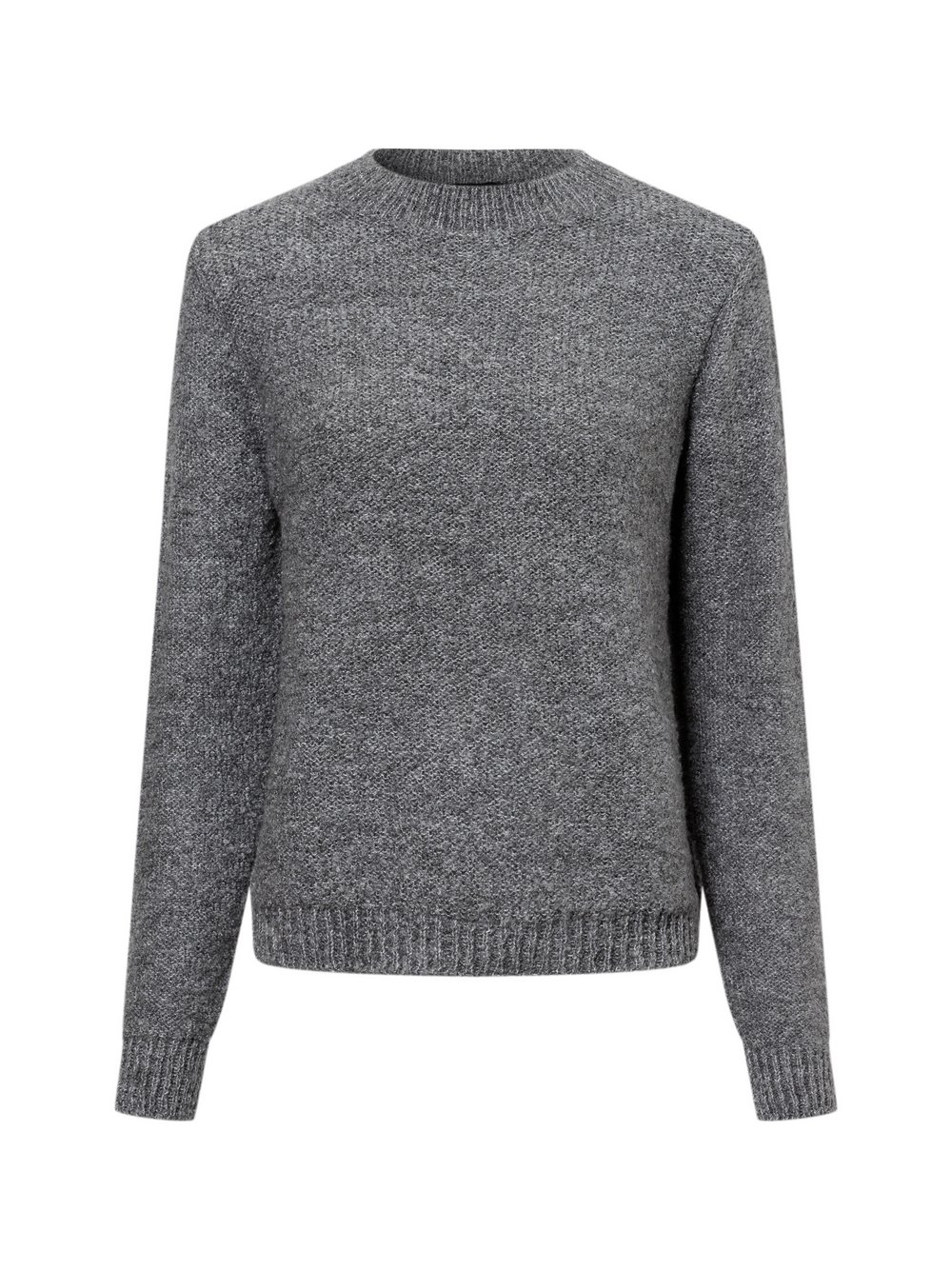 More & More Strickpullover Damen Grobstrick grau meliert, 42