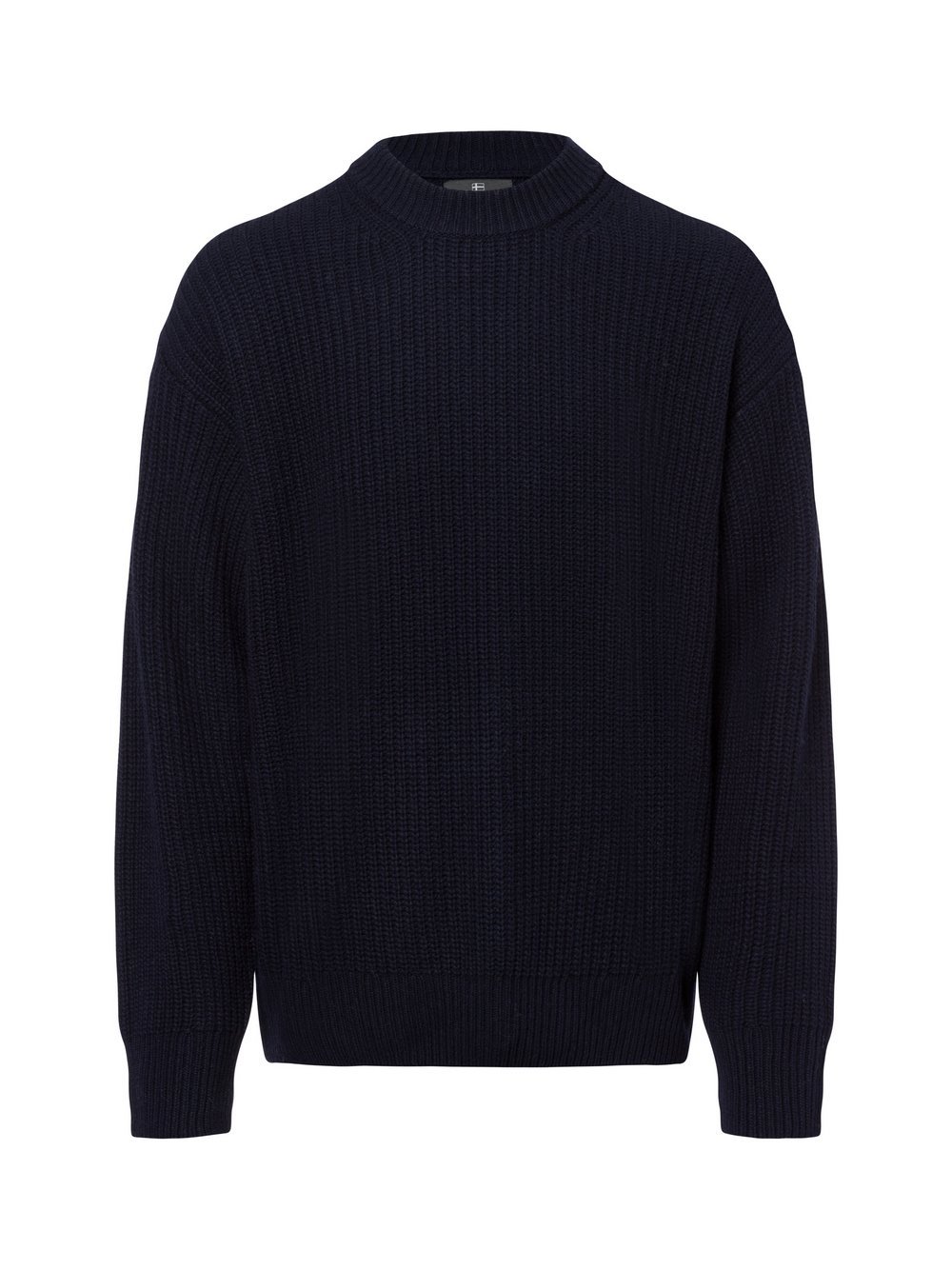 Nils Sundström Strickpullover Herren Wolle blau, L