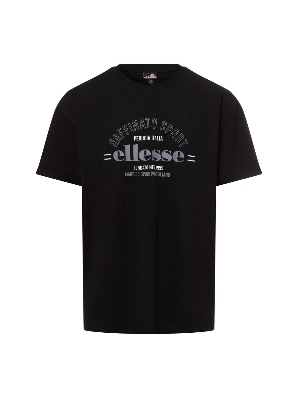 ellesse T-Shirt Herren Baumwolle schwarz gemustert, M