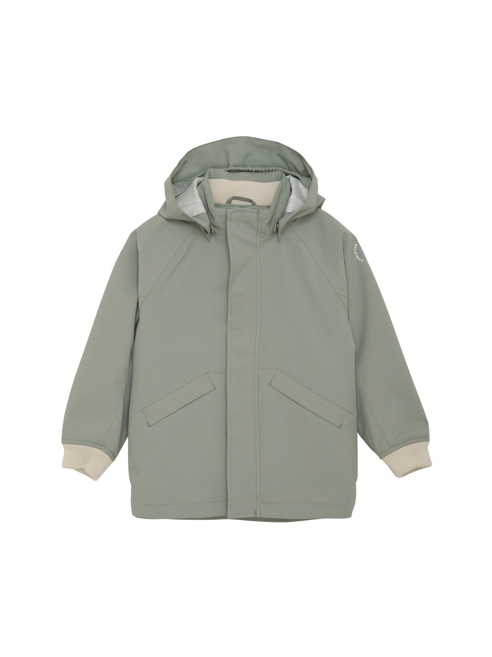 En Fant Softshelljacke Jungen grün gemustert, 122