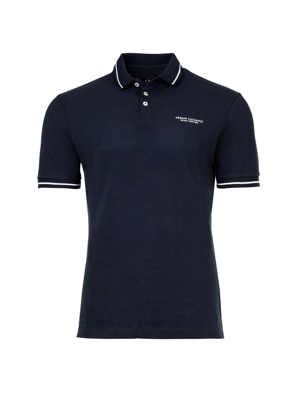VAN GRAAF Armani Exchange Herren Marine Poloshirt Baumwolle Blau, Groß