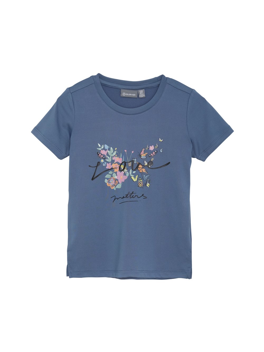 ColorKids T-Shirt Mädchen blau bedruckt, 98