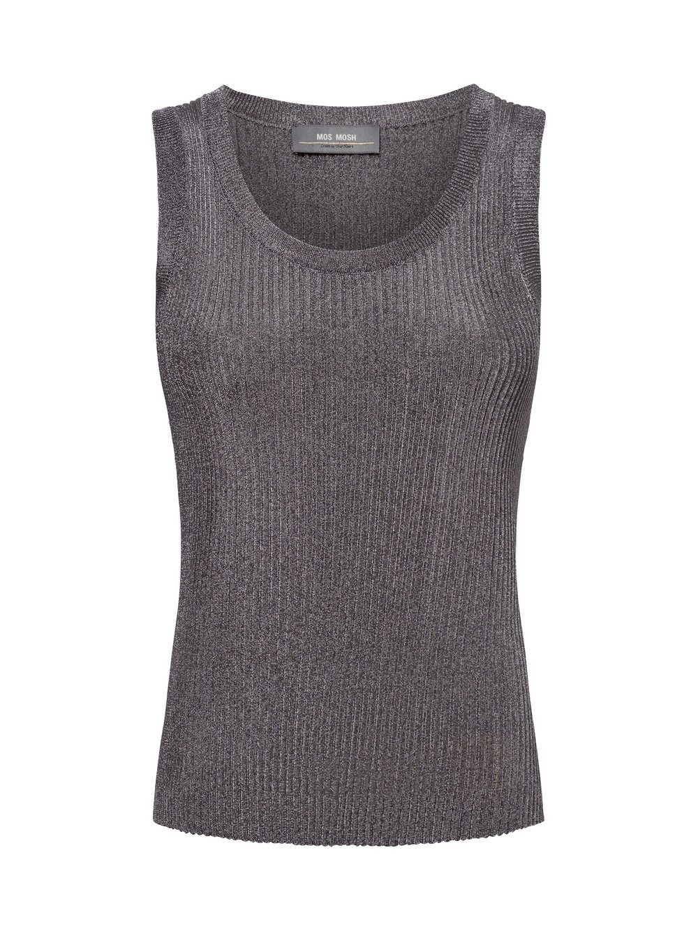 MOS MOSH Stricktop Damen Viskose silber, M