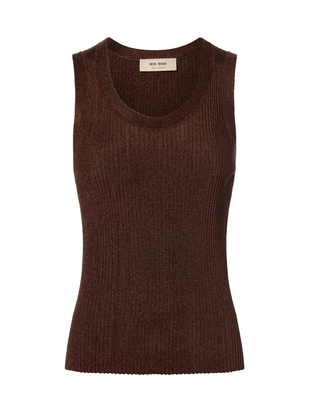 MOS MOSH Stricktop Damen Viskose braun, S