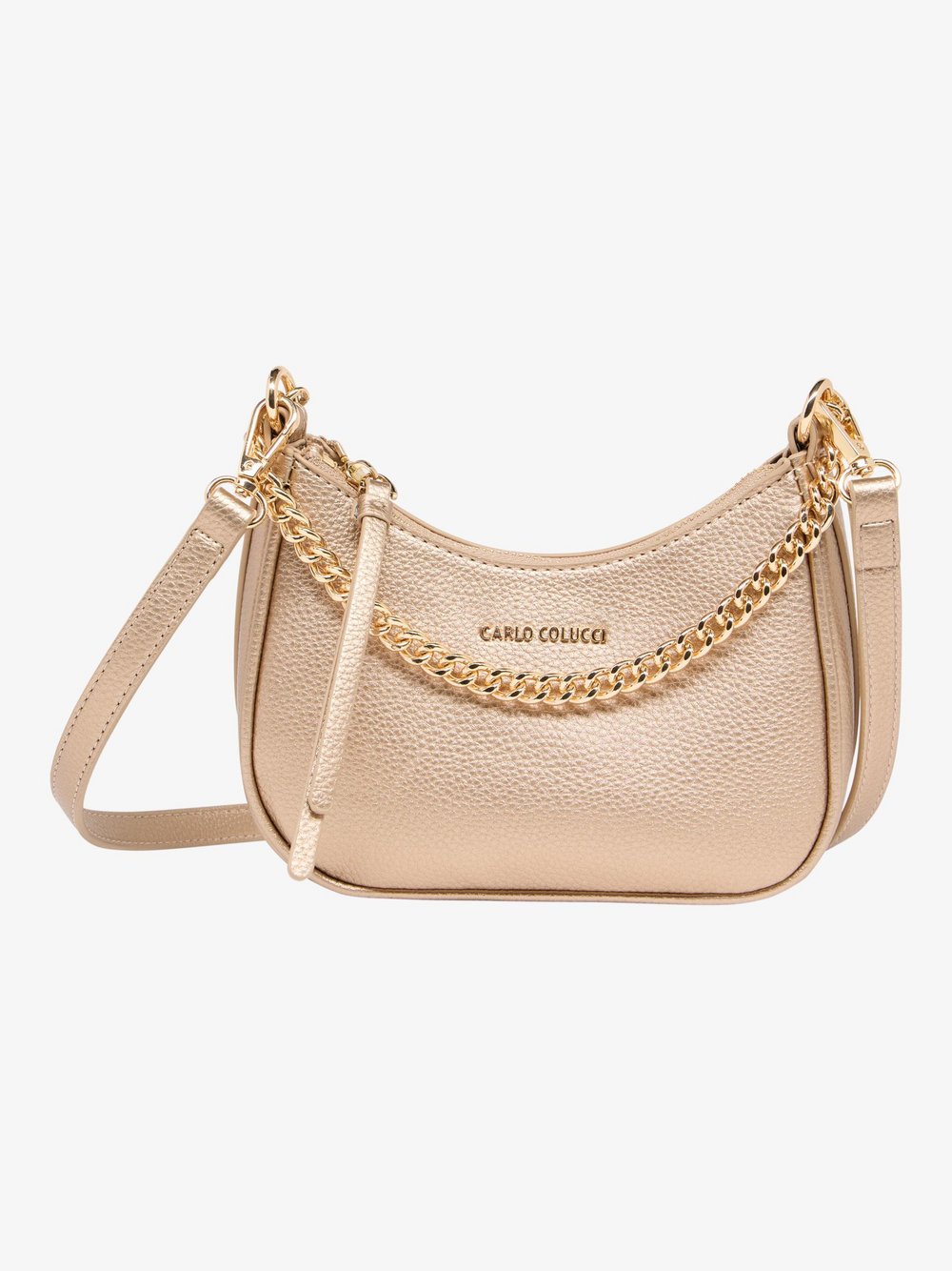 Carlo Colucci Schultertasche  Damen Kunstleder roségold, ONE SIZE