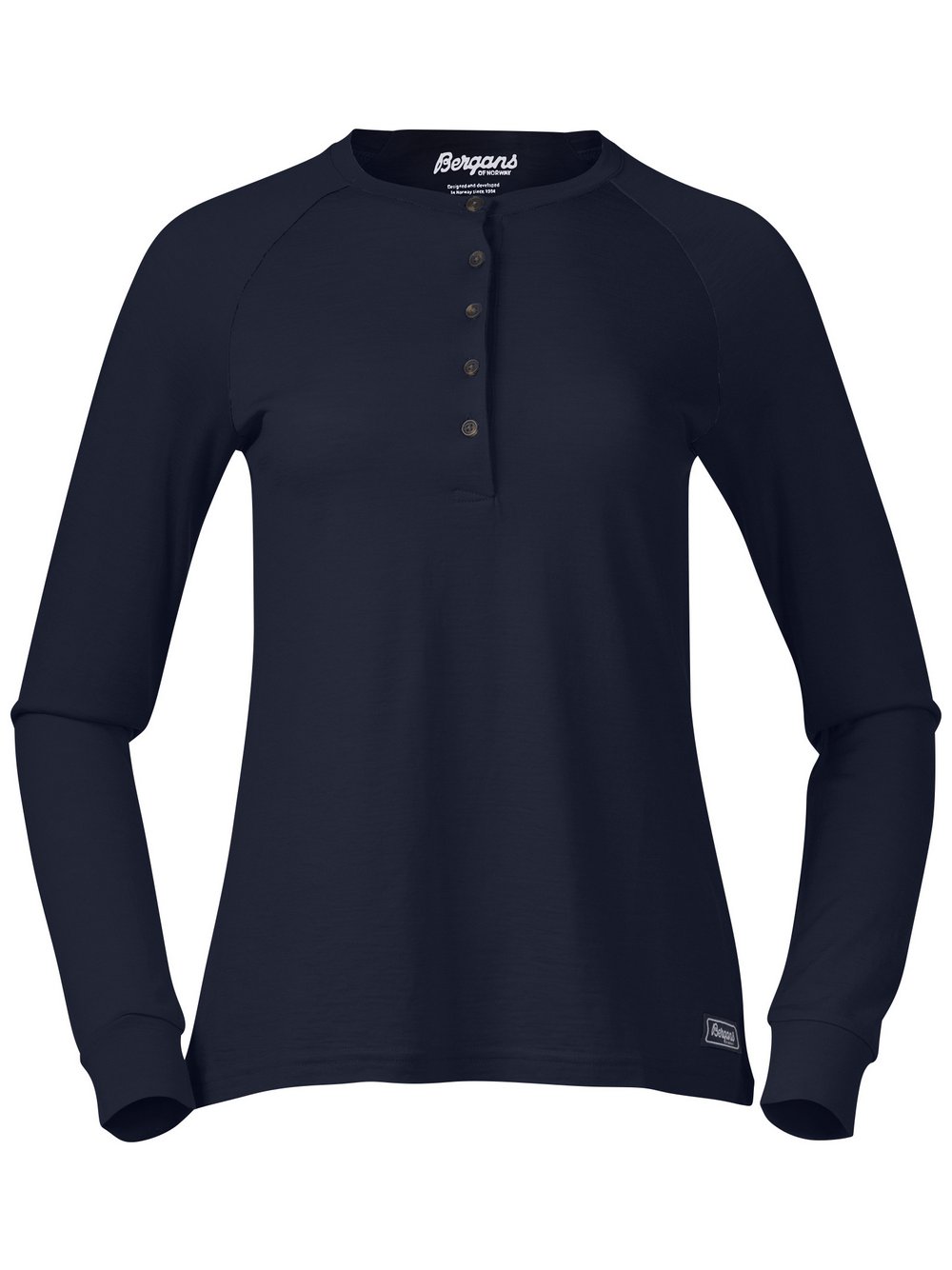 Bergans of Norway Henley-Shirt Damen Wolle blau, S