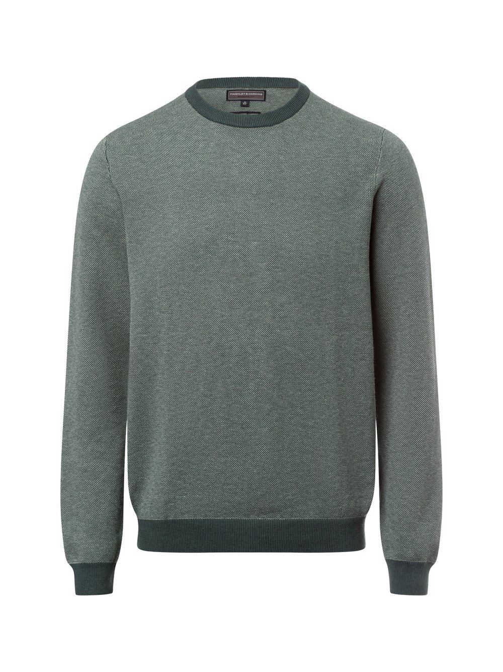 Finshley & Harding Pullover mit Cashmere-Anteil Herren Baumwolle grün meliert, L