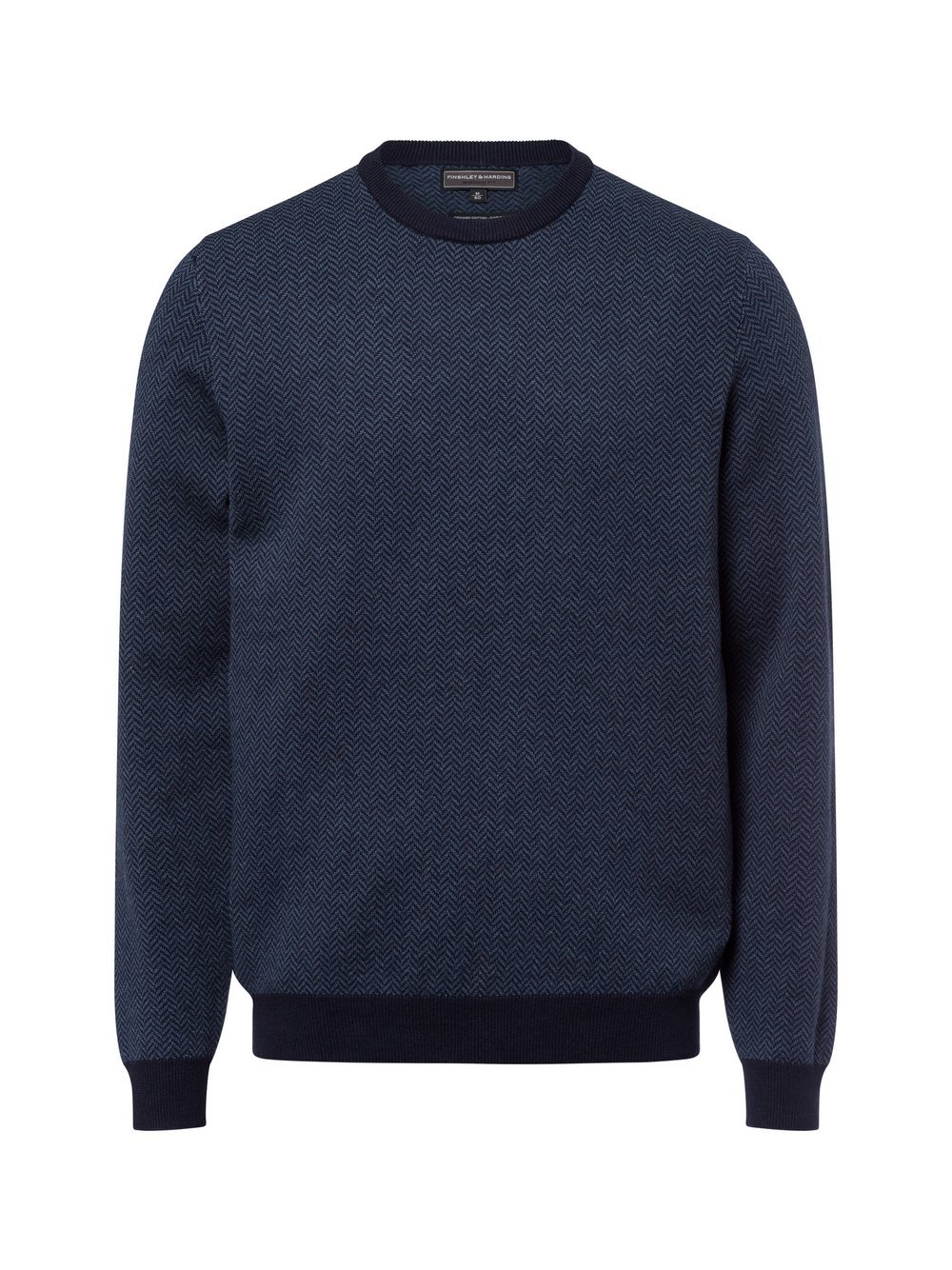 Finshley & Harding Pullover mit Cashmere-Anteil Herren Baumwolle blau, M