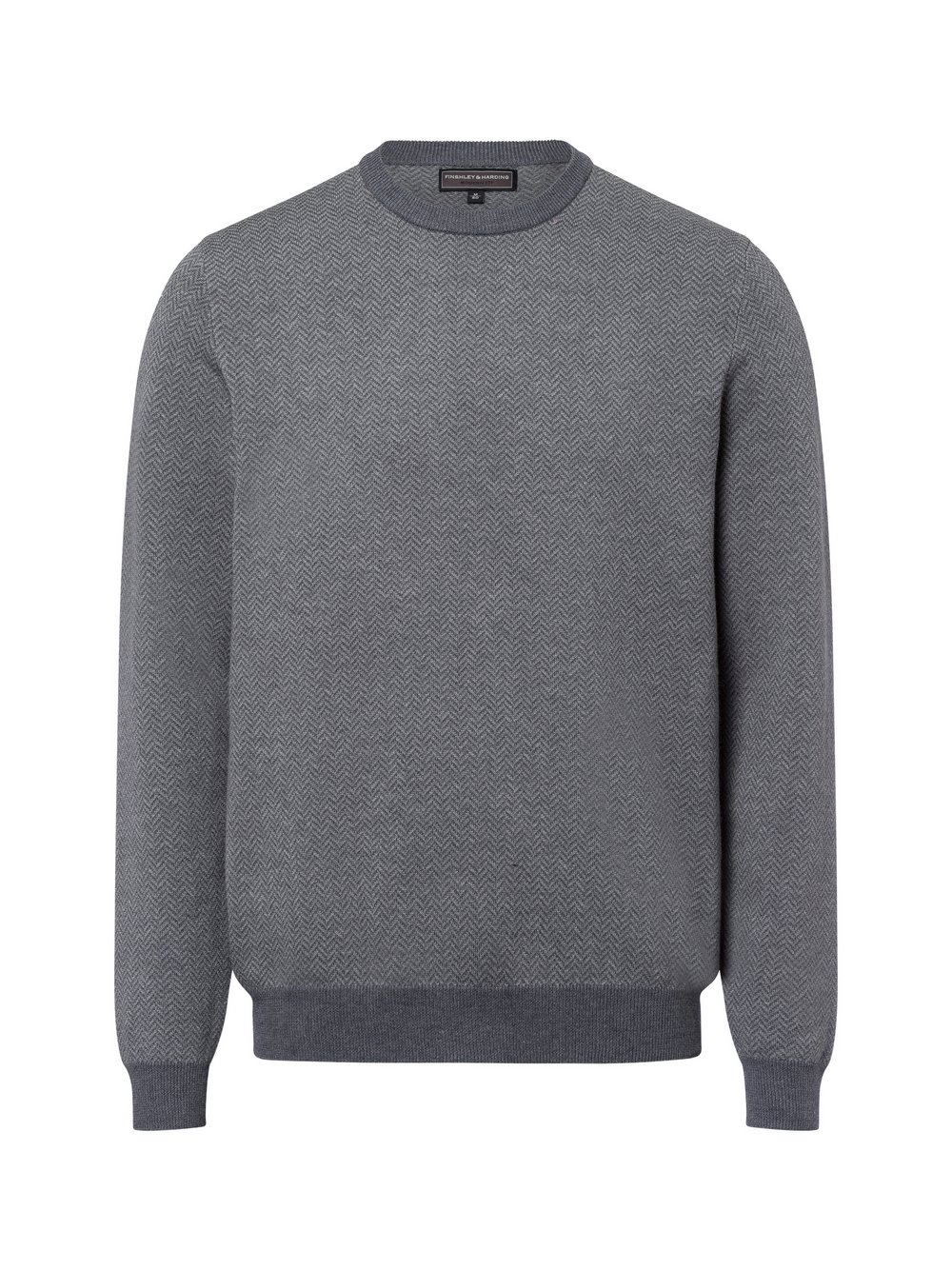 Finshley & Harding Pullover mit Cashmere-Anteil Herren Baumwolle grau, S