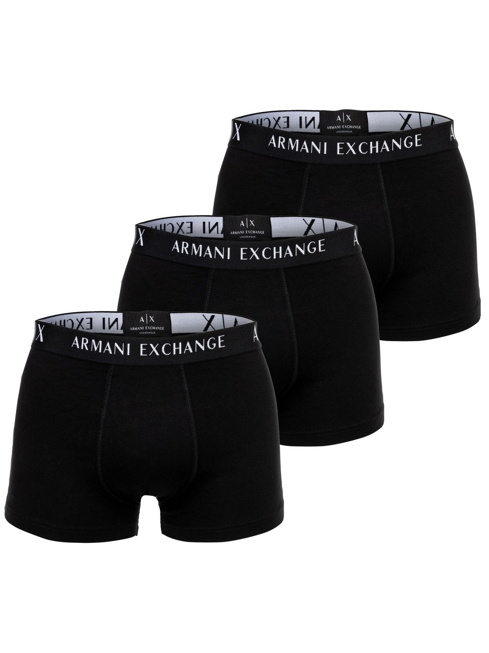 Armani Exchange Boxershort 3er Pack Herren Baumwolle schwarz, S