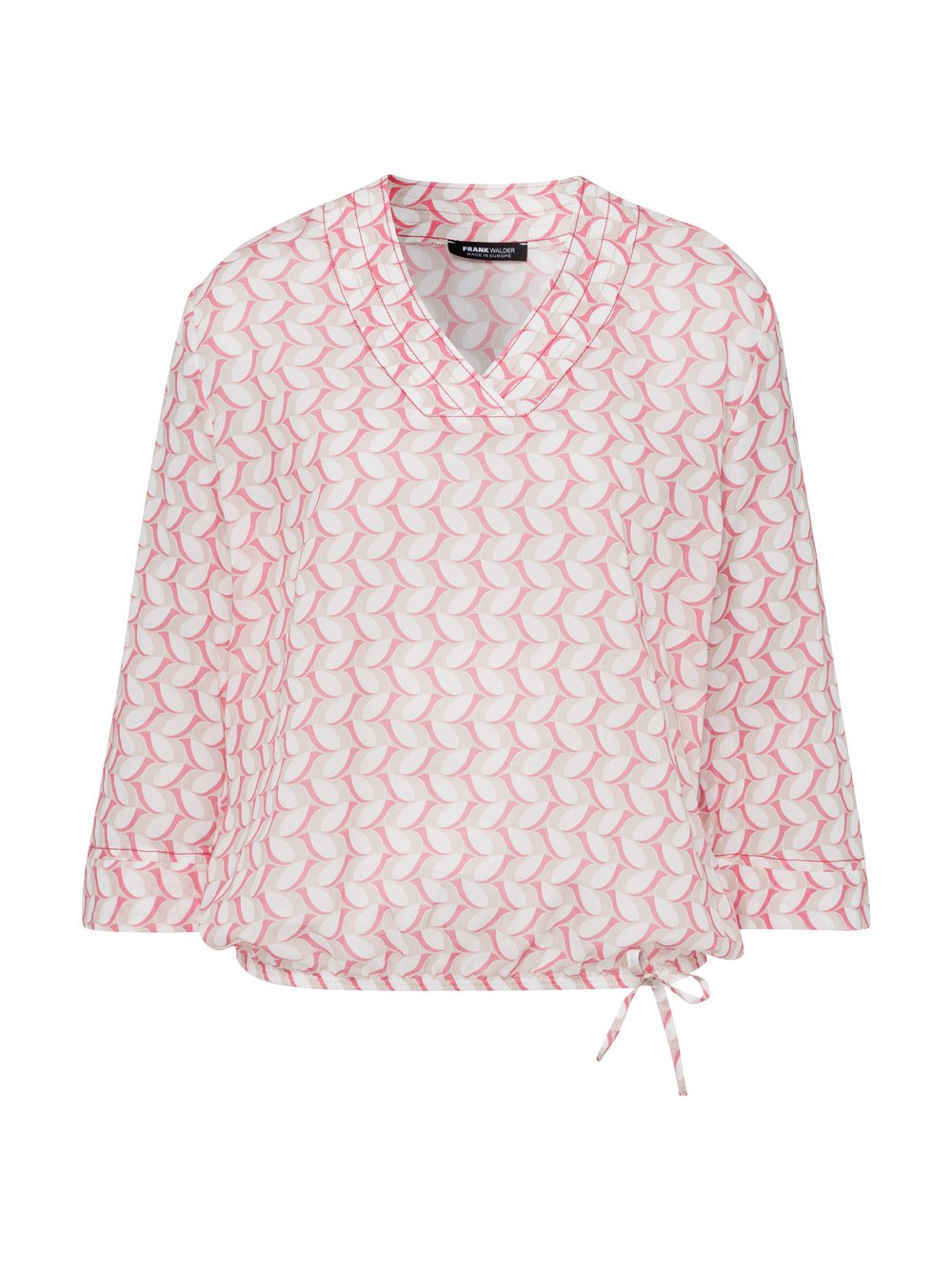 Frank Walder Bluse Damen Baumwolle rosa gemustert, 38