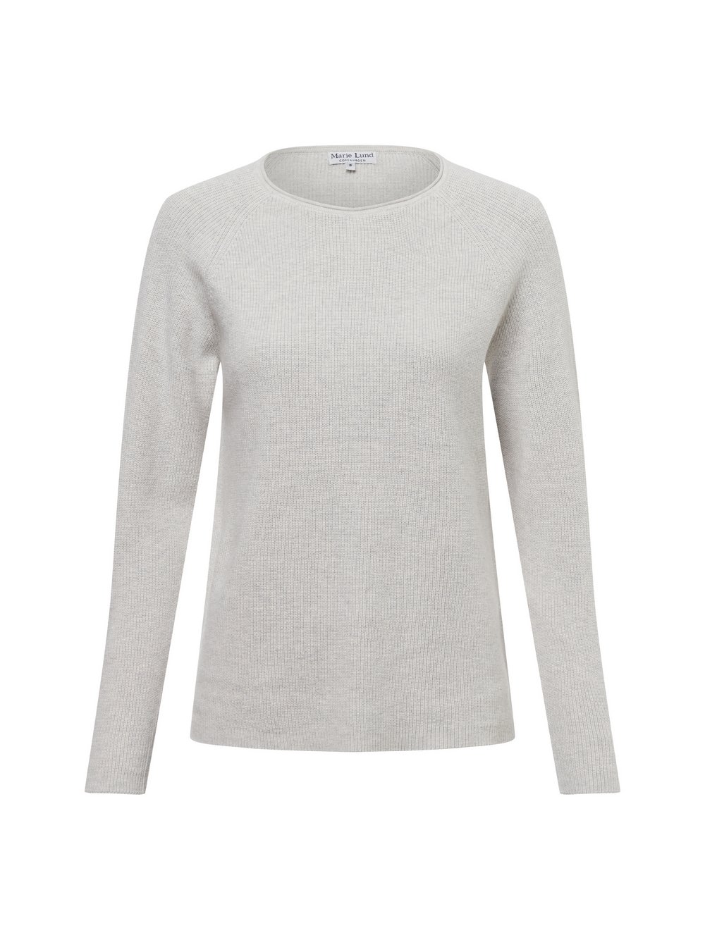 Marie Lund Strickpullover Damen Baumwolle silber, L