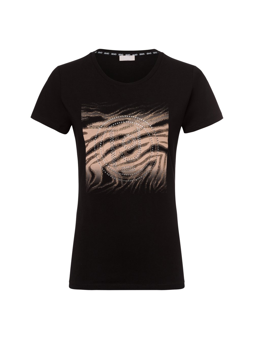 Liu Jo Collection T-Shirt Damen Baumwolle schwarz bedruckt, M