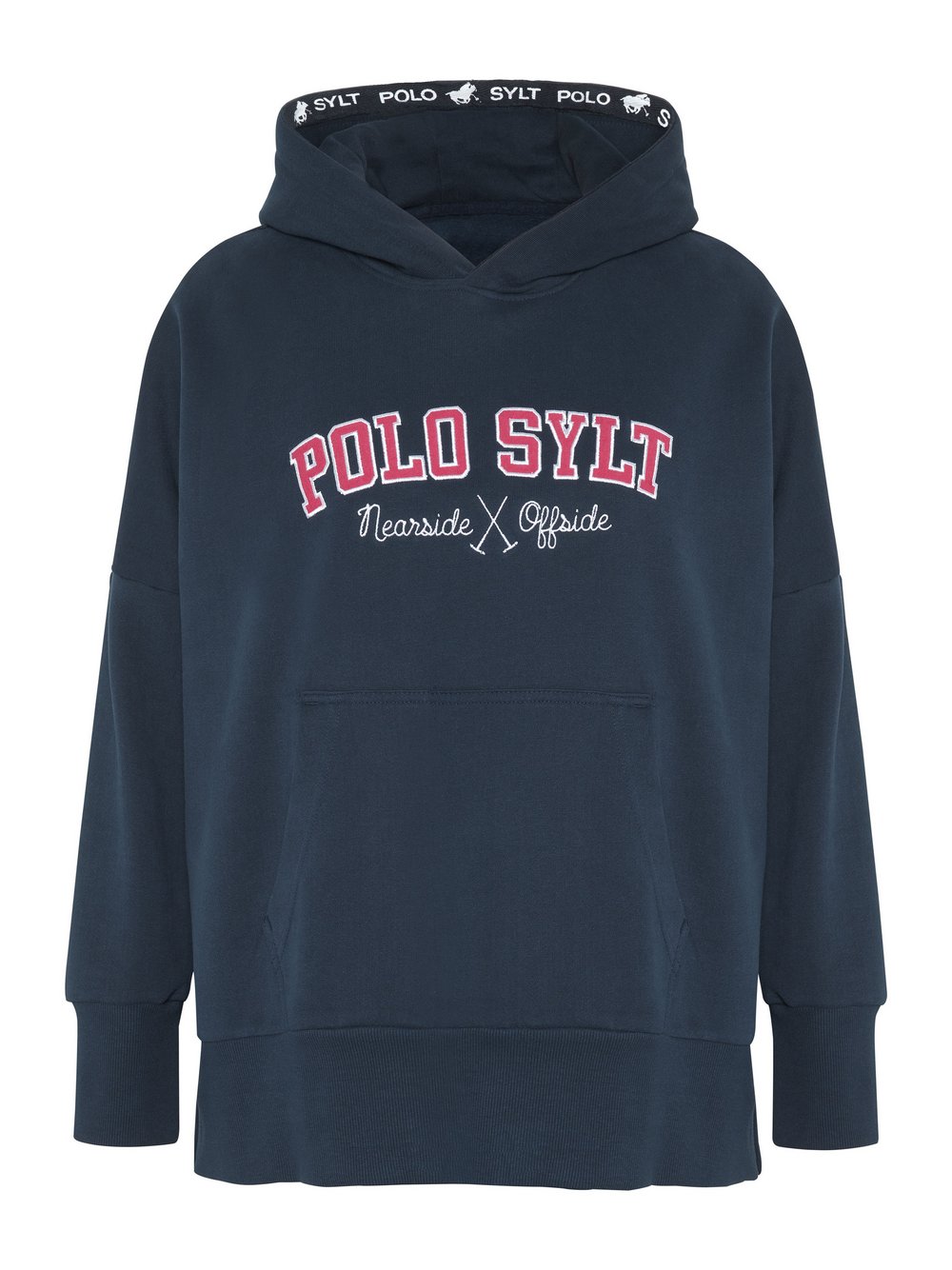 Polo Sylt Kapuzenpullover Damen Baumwolle blau bedruckt, XS